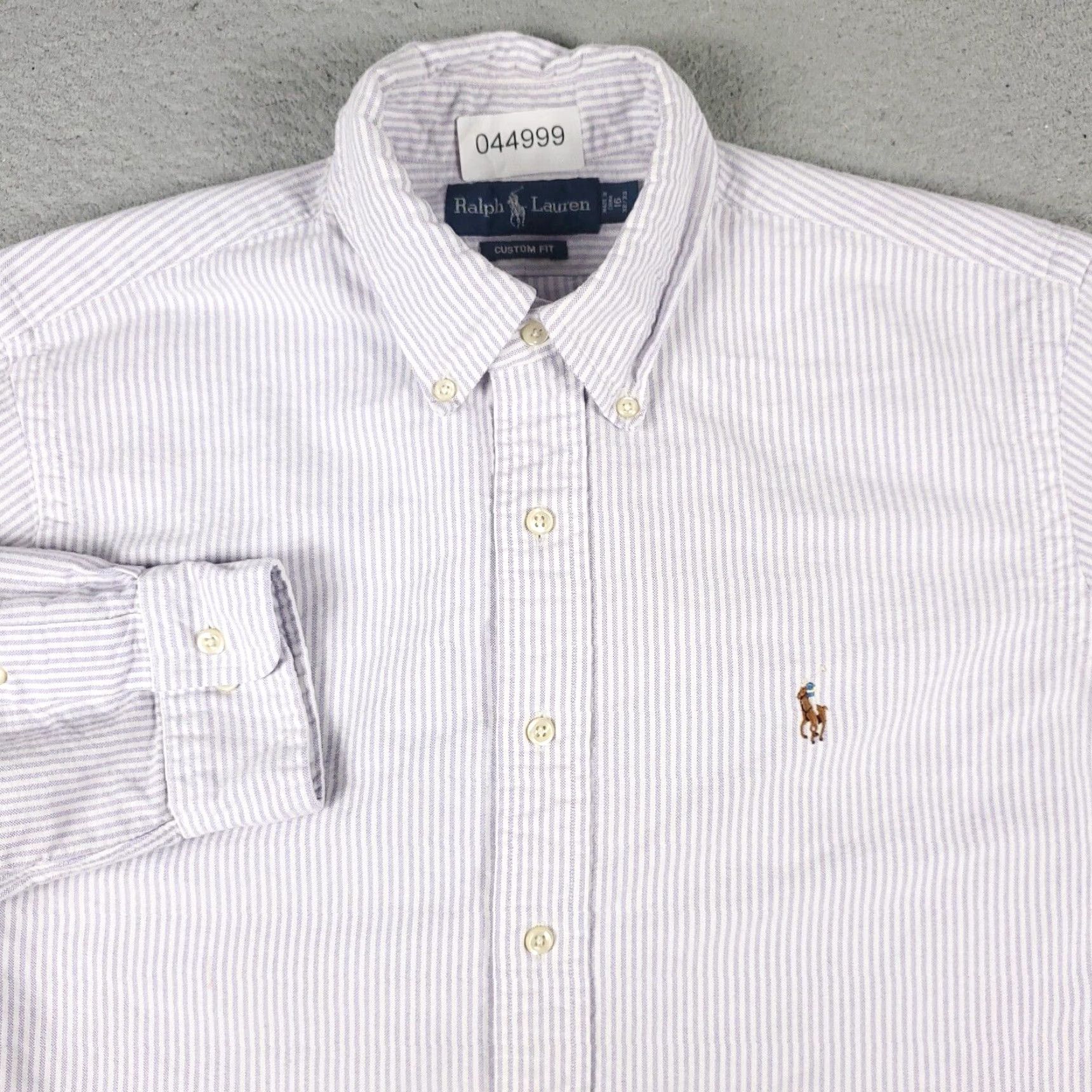 Ralph Lauren Ralph Lauren Shirt Mens 16 Purple Striped Pony Dress Button Up Long Sleeve Size 42R - 2 Thumbnail