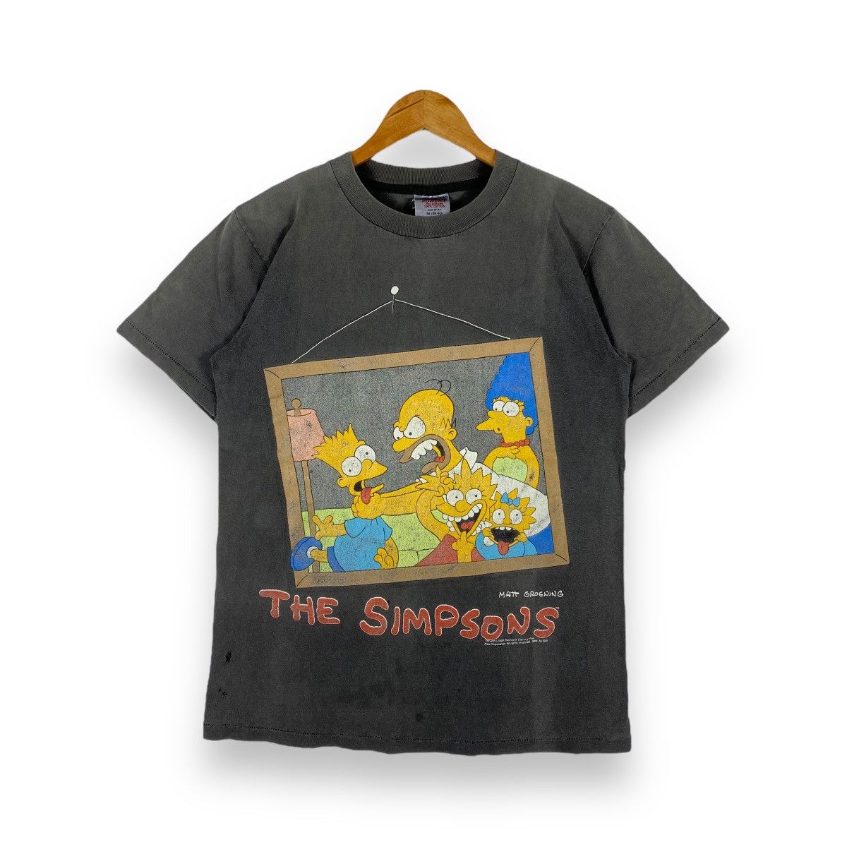 The Simpsons × Vintage Vintage 90's THE SIMPSONS Matt Groening Faded Distressed Tee Size US M / EU 48-50 / 2 - 1 Thumbnail