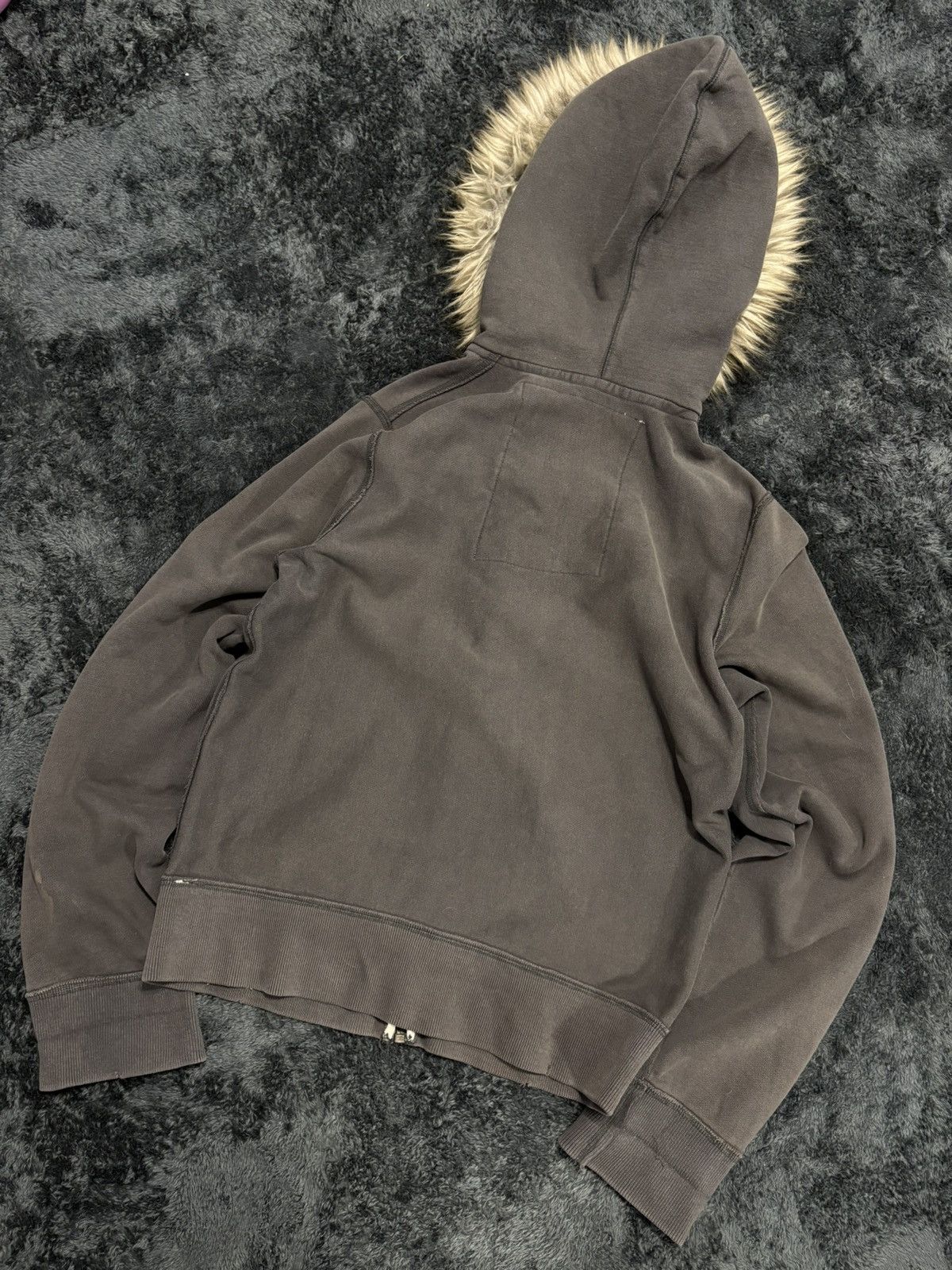 Abercrombie & Fitch Abercrombie & Fitch Y2K Fur Hoodie Size US L / EU 52-54 / 3 - 6 Thumbnail