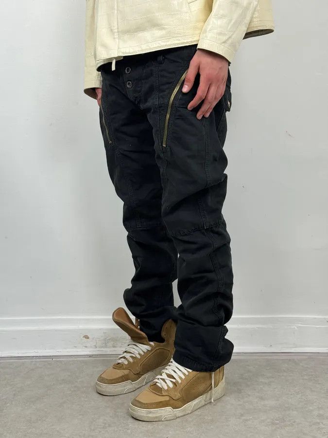 Emporio Armani Armani Black Corduroy Cargo Pants Size US 33 - 3 Thumbnail