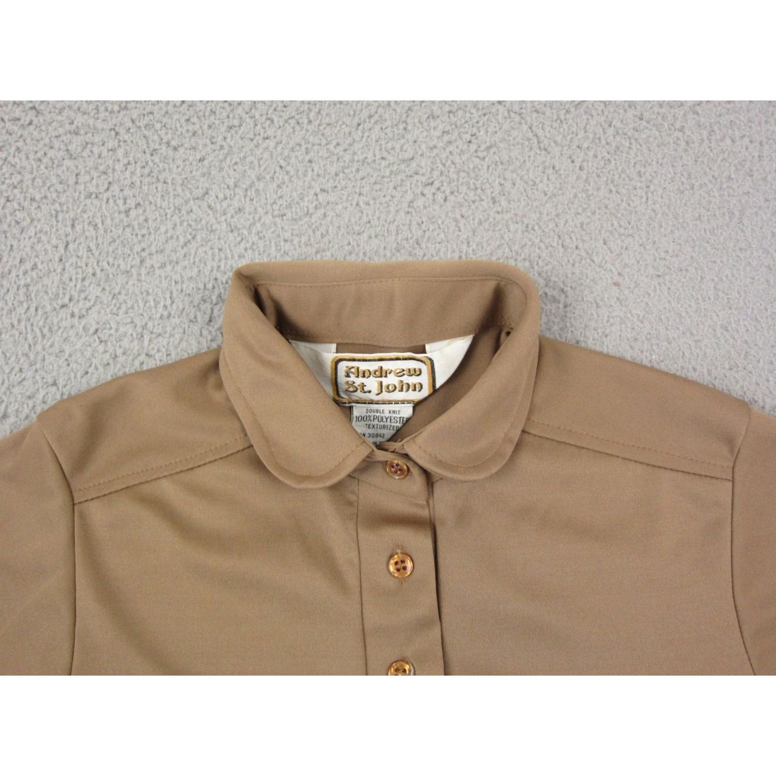 Vintage Andrew St. John Polo Shirt Teens Small Brown Girls Golf Performance Shirt Size S / US 4 / IT 40 - 2 Thumbnail