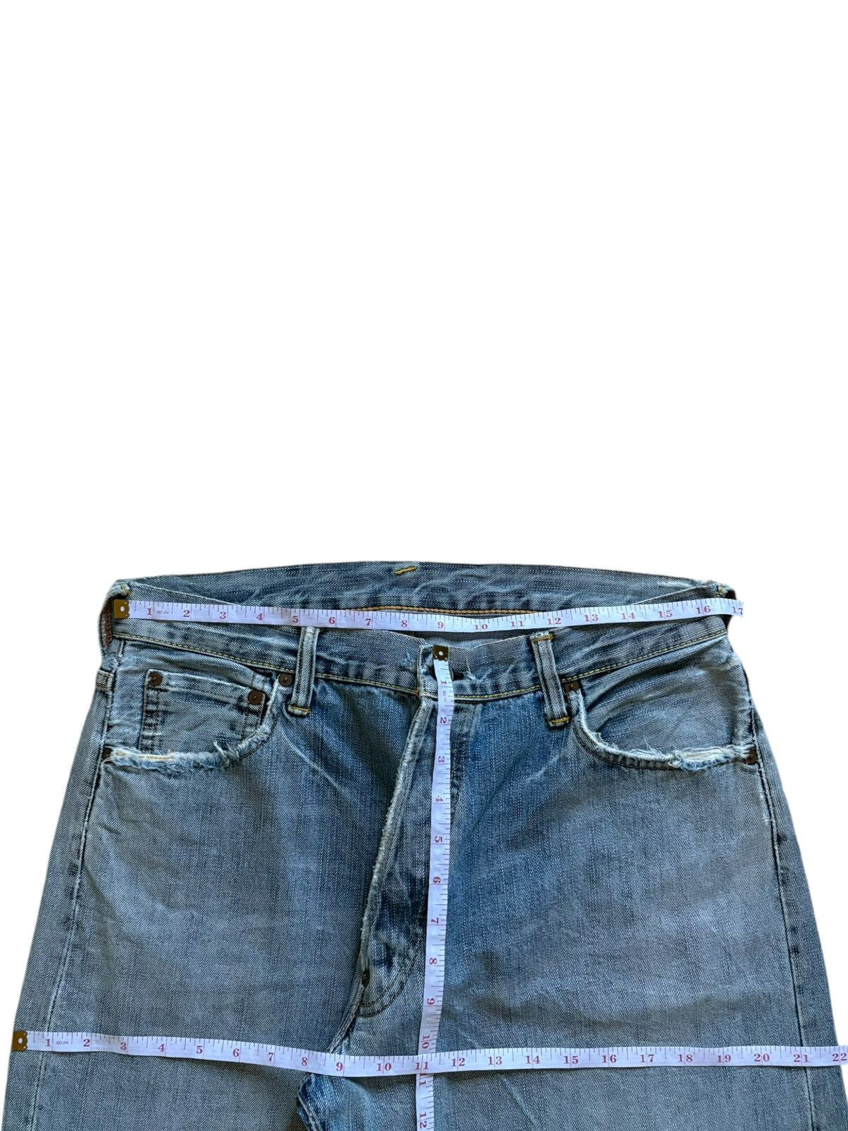 Evisu × Japanese Brand Vintage Japanese Evisu Seagulls Blue Wash Jean Shorts Size US 33 - 13 Thumbnail
