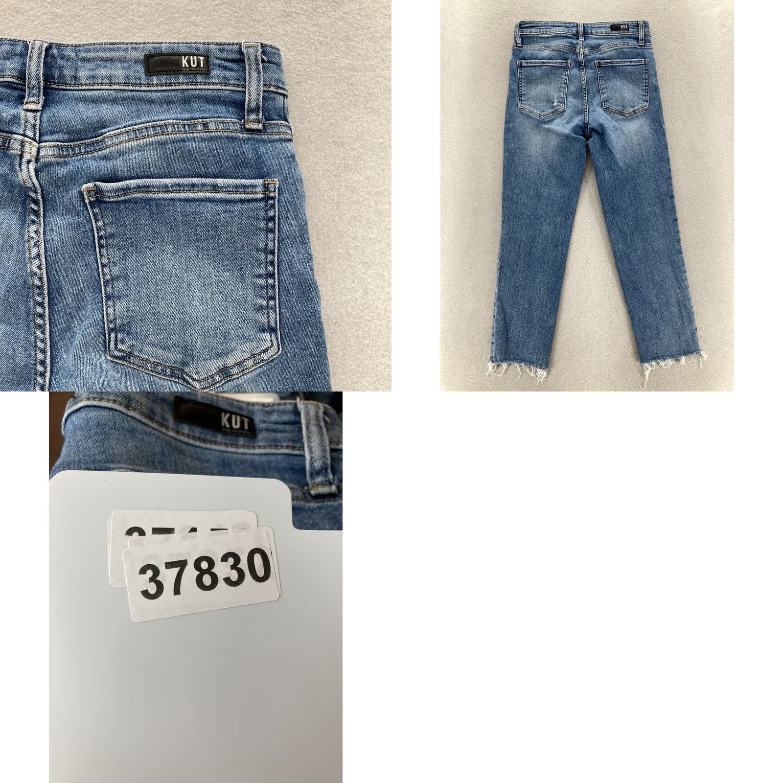 Vintage VINTAGE Kut From The Kloth Jeans Womens 4 Rachael High Rise Fab Ab Mom Distressed Blue Size 27" / US 4 / IT 40 - 9 Thumbnail