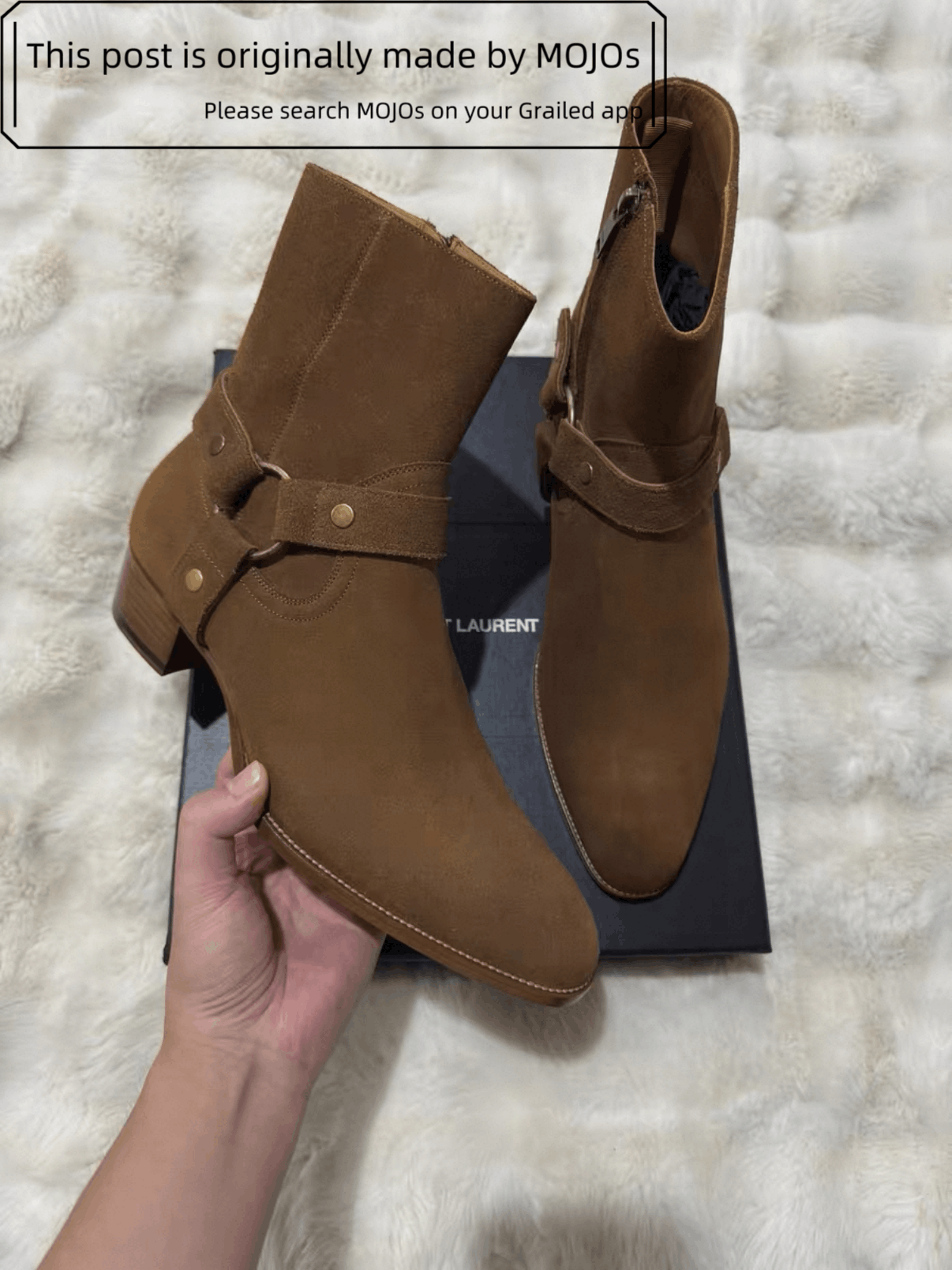 Saint Laurent Paris Sz 43.5 Saint Laurent Paris Wyatt 40 Harness Boots mojos1236 Size US 10.5 / EU 43-44 - 4 Thumbnail