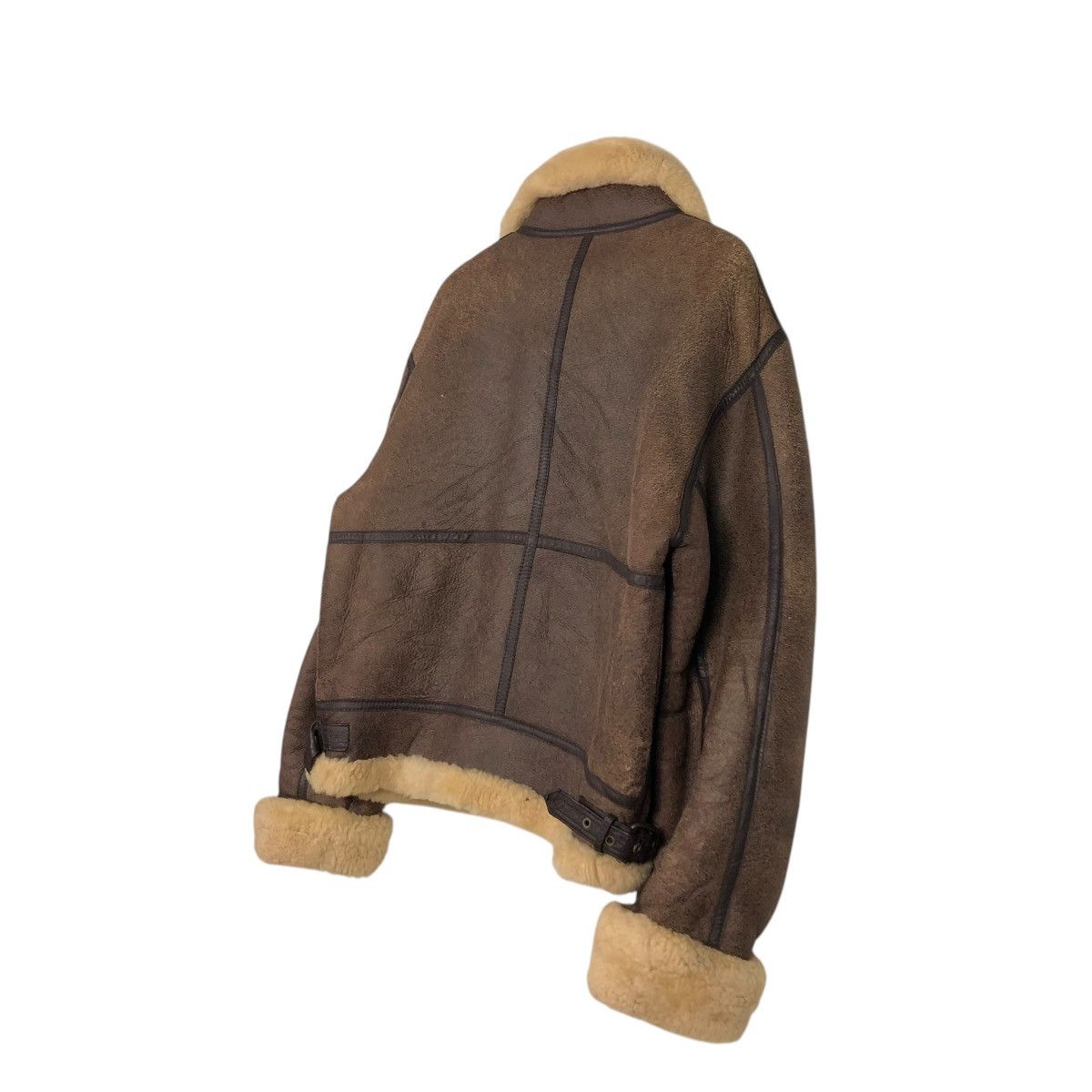Vintage 🔥VINTAGE GENUINE LEATHER SHEARLING B-3 JACKET AIR FORCE Size US L / EU 52-54 / 3 - 12 Thumbnail