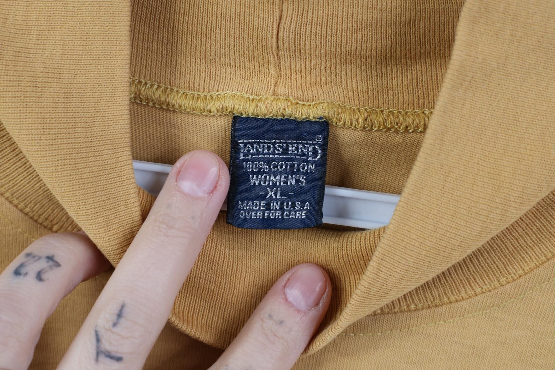 Lands' End Vintage 90s Lands End Ribbed Knit Mock Neck T-Shirt USA Size XL / US 12-14 / IT 48-50 - 8 Thumbnail