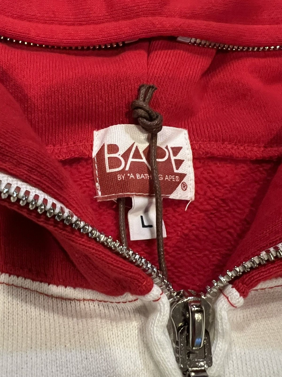 Bape White/Red Fish Full-Zip Hoodie Size US L / EU 52-54 / 3 - 6 Thumbnail