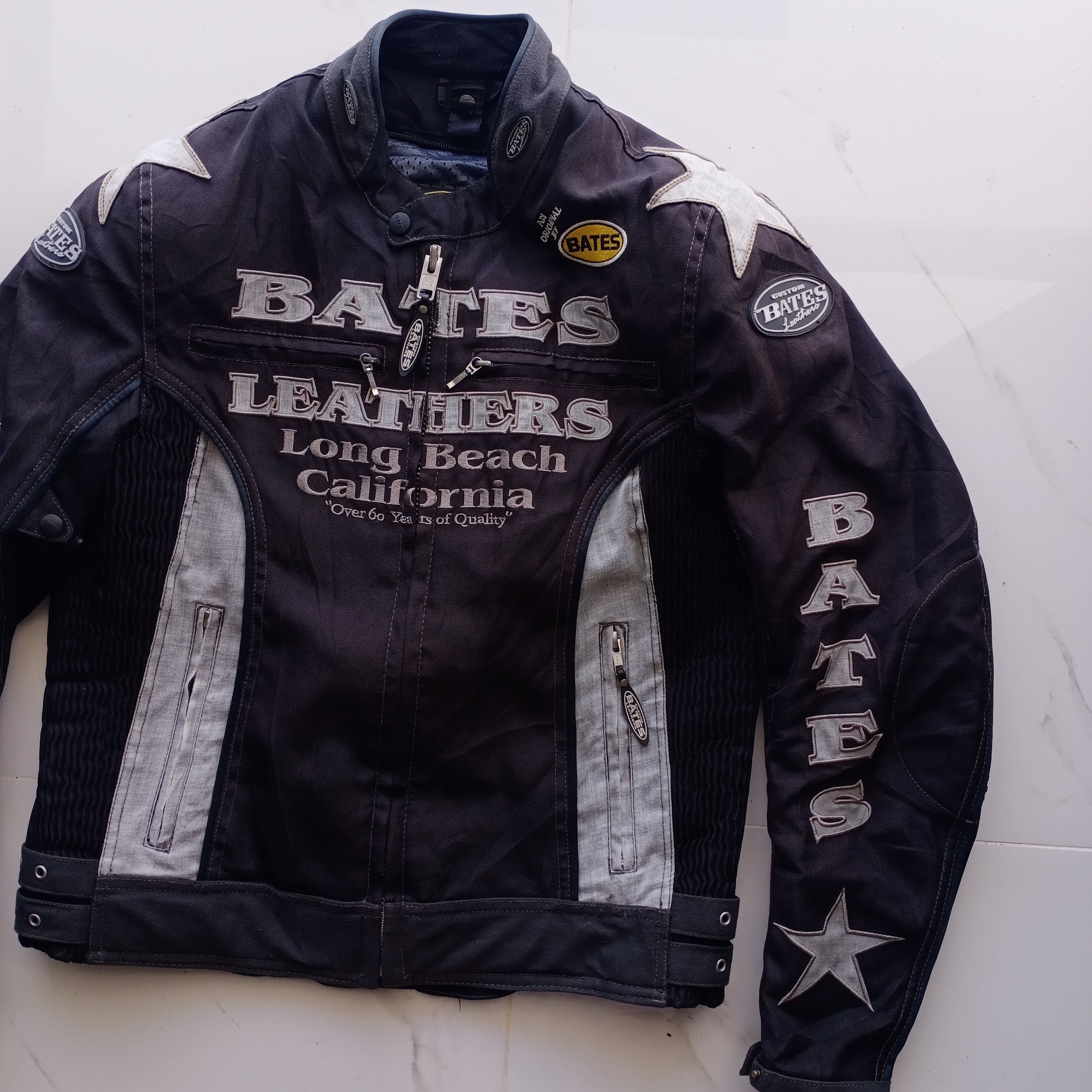 Bates Hats Custom Bates Leathers Motorcycle Biker USA Jacket Vintage Size US L / EU 52-54 / 3 - 3 Thumbnail