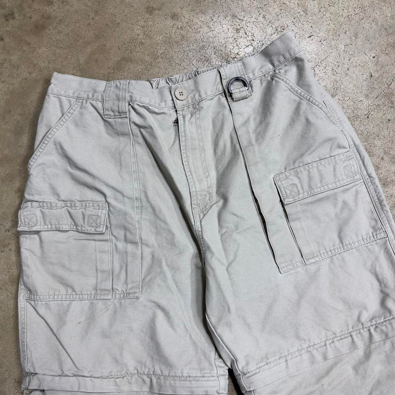 Vintage Y2K Utility Light Tan Outdoors Convertible Cargo Pants Size US 35 - 3 Thumbnail