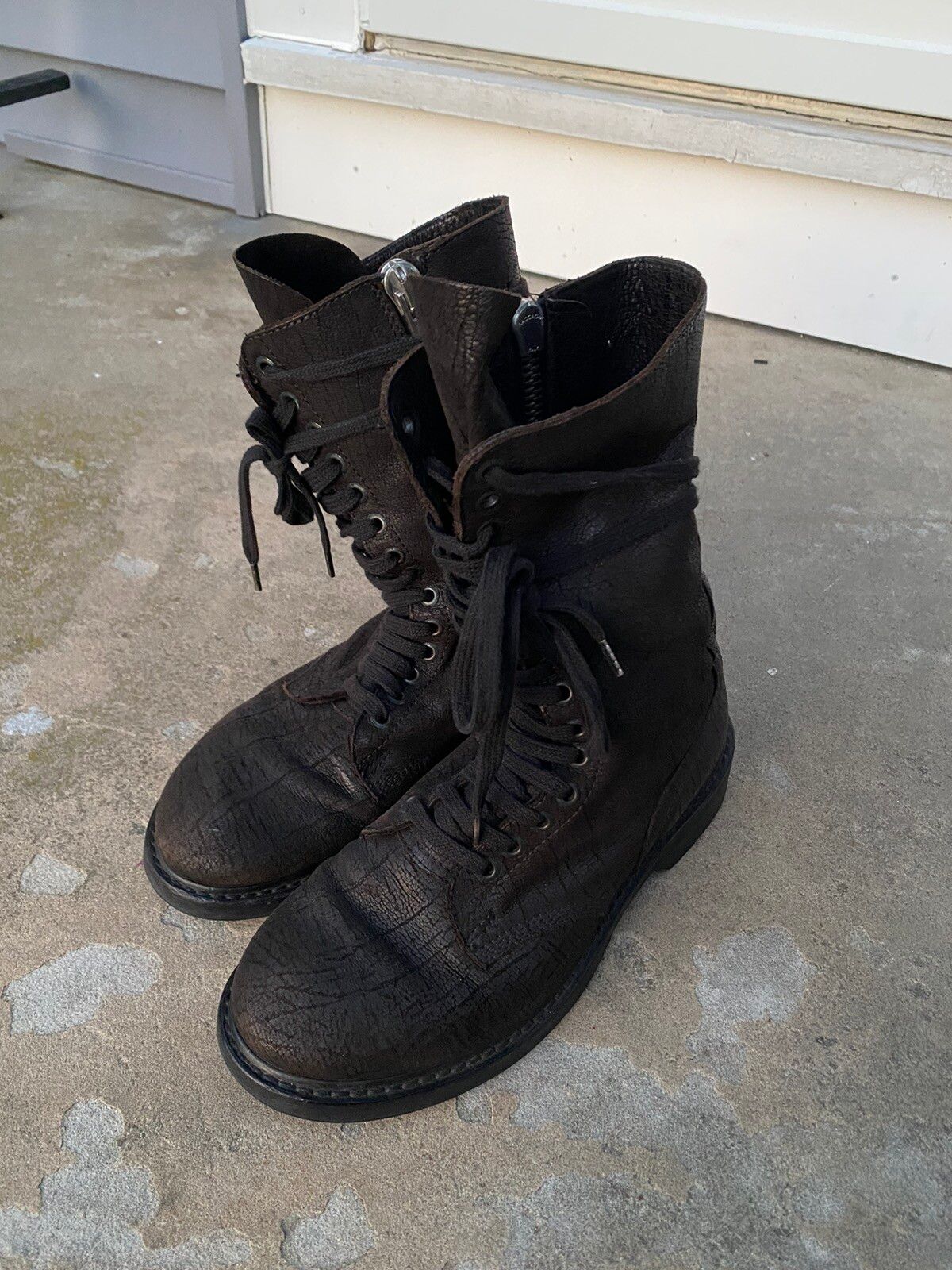 Rick Owens Rick owens Military Side Zip boots | Grailed