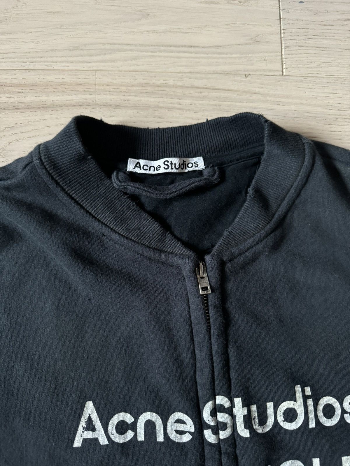 Acne Studios Acne Studios Black Logo Zip Sweatshirt Size US L / EU 52-54 / 3 - 5 Thumbnail