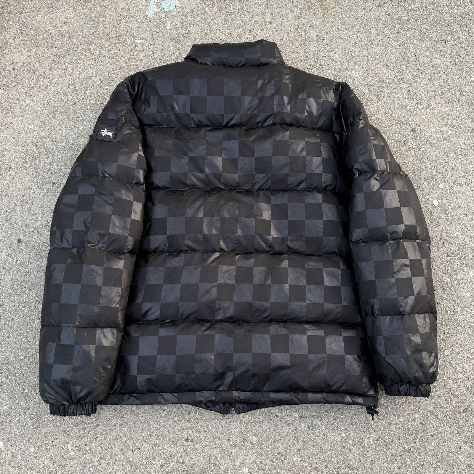Stussy Stussy Black Checkered Goose Down Puffer Jacket XL Size US XL / EU 56 / 4 - 4 Thumbnail