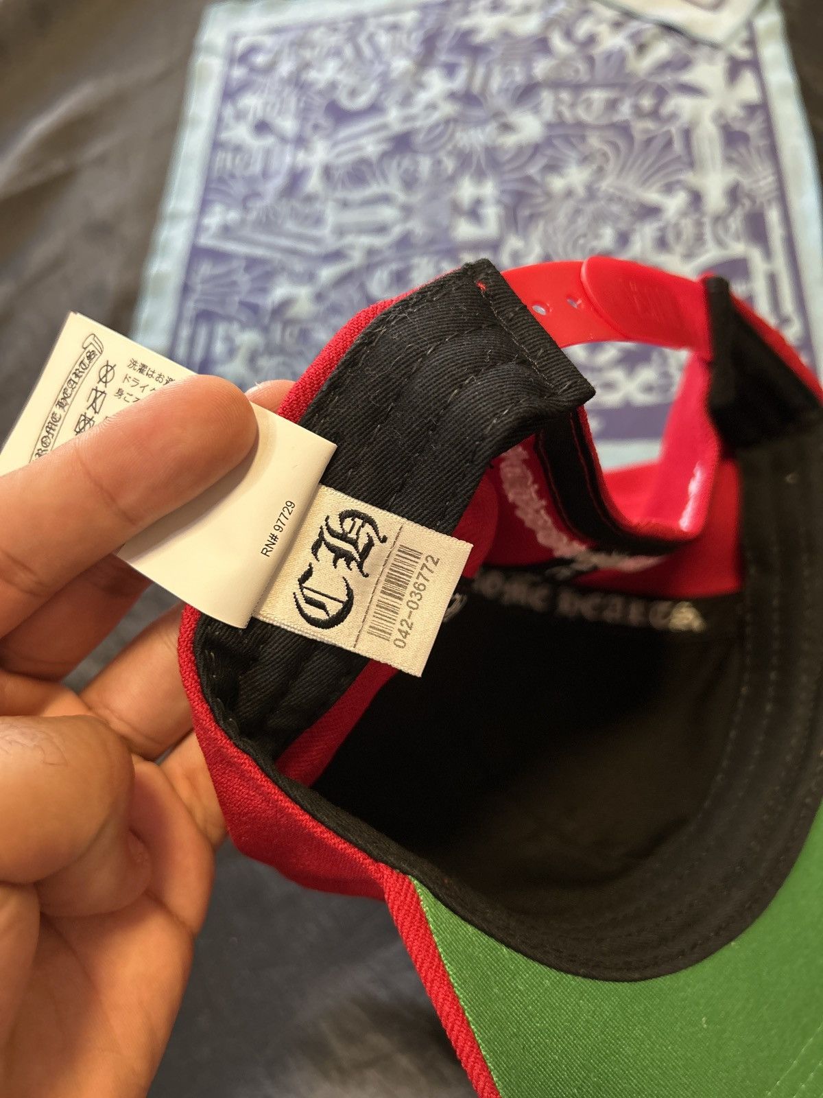 Chrome Hearts Chrome Hearts 6 Panel Baseball Hat Red Size ONE SIZE - 7 Thumbnail