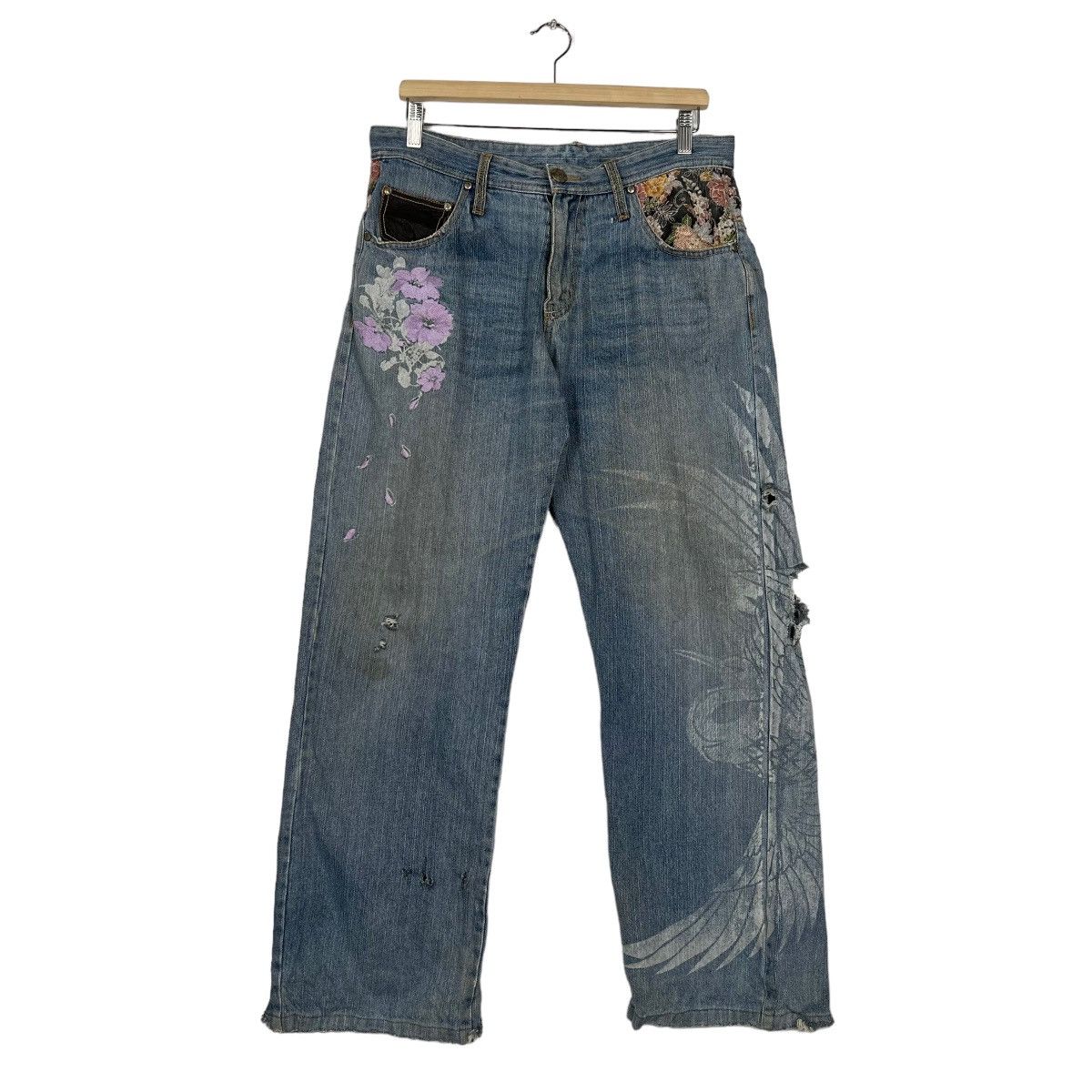 Japanese Brand 🔥 VINTAGE GUMU EMBROIDERY Size US 34 / EU 50 - 2 Thumbnail