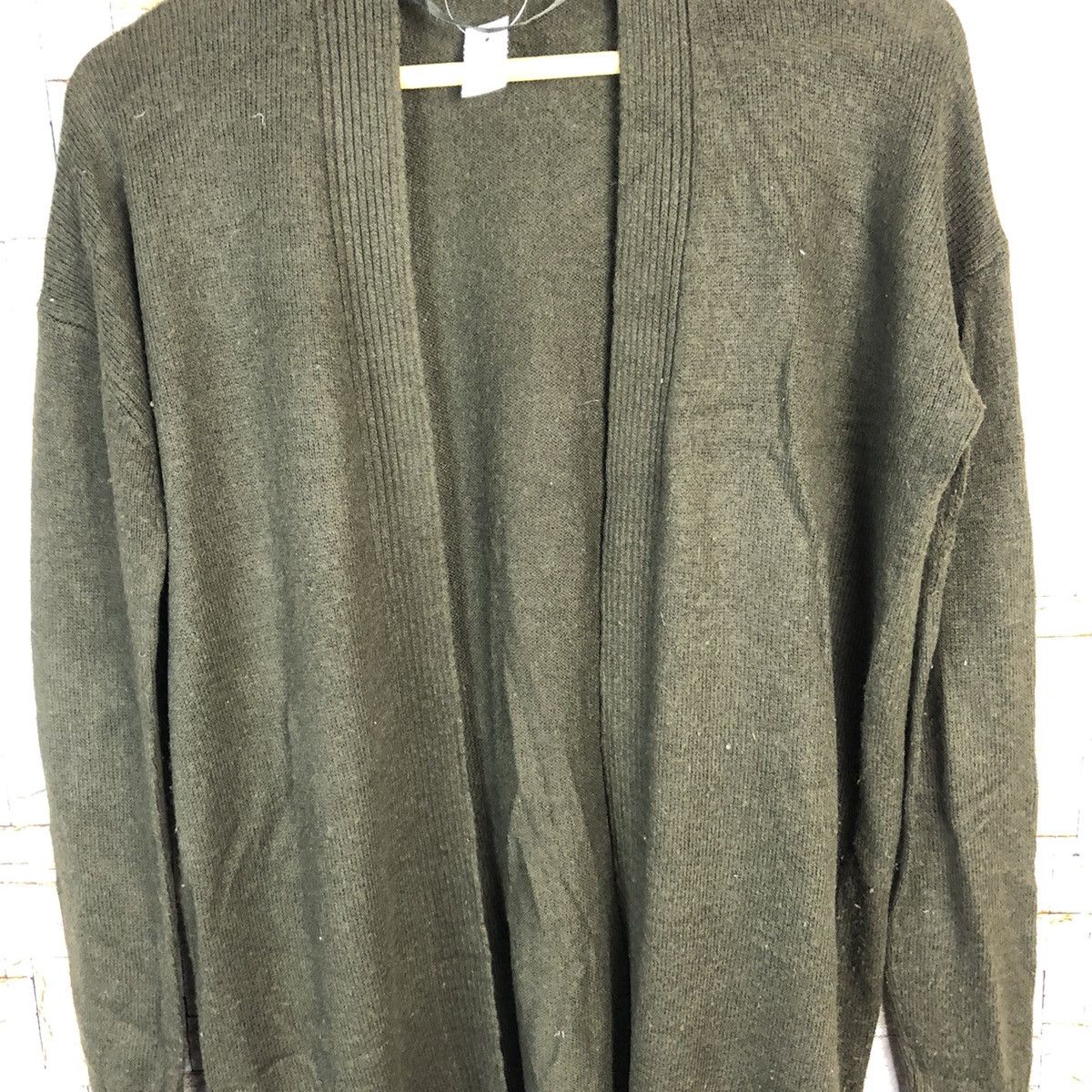 Homespun Knitwear × Uniqlo Uniqlo japan style Dark Green long Cardigan Knitwear #A656 Size M / US 6-8 / IT 42-44 - 5 Thumbnail