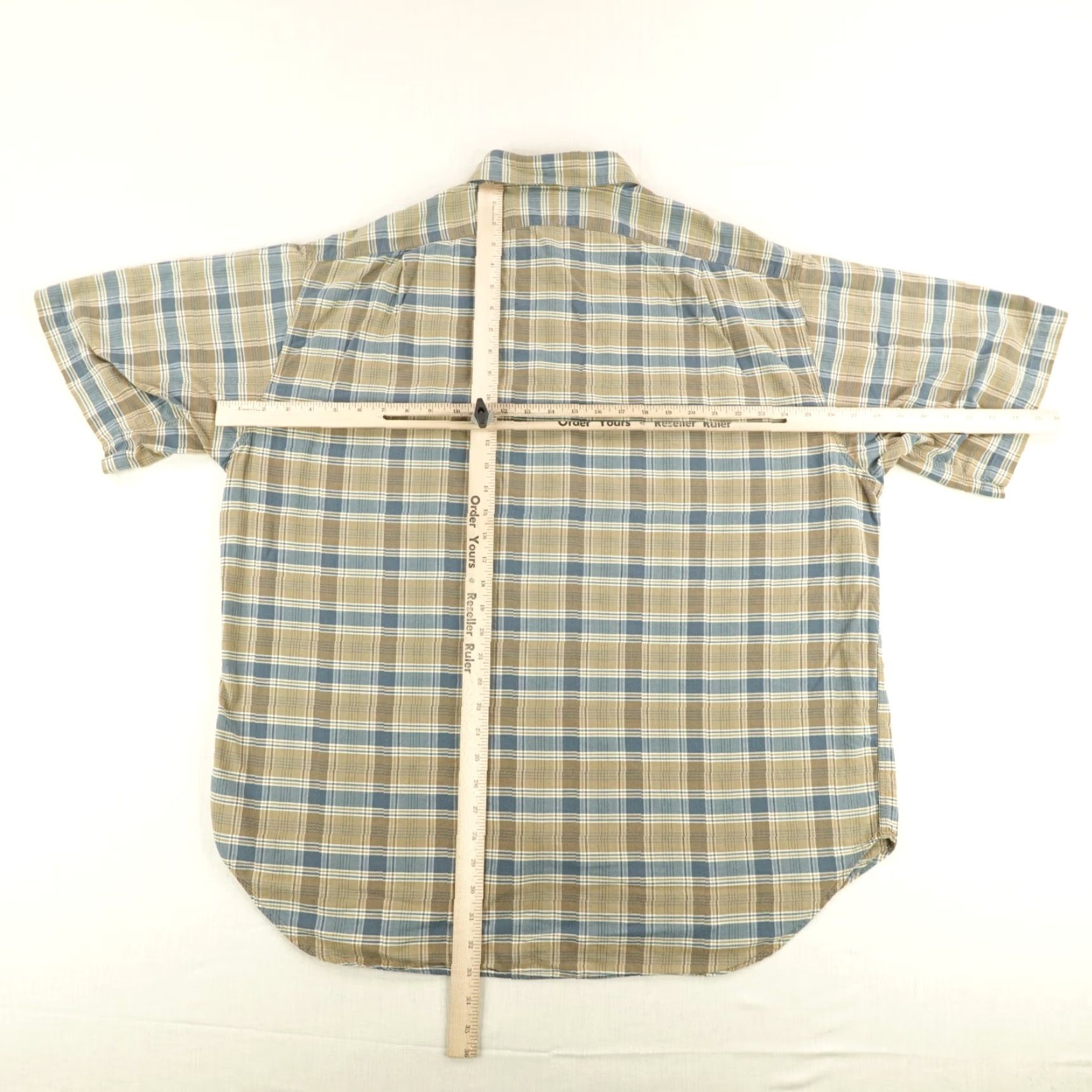 Polo Ralph Lauren VINTAGE Polo Ralph Lauren Shirt Mens 2XL Plaid Button-Up Casual Cotton Brown Blue 90s Polo Pony Mens Size US XXL / EU 58 / 5 - 6 Thumbnail
