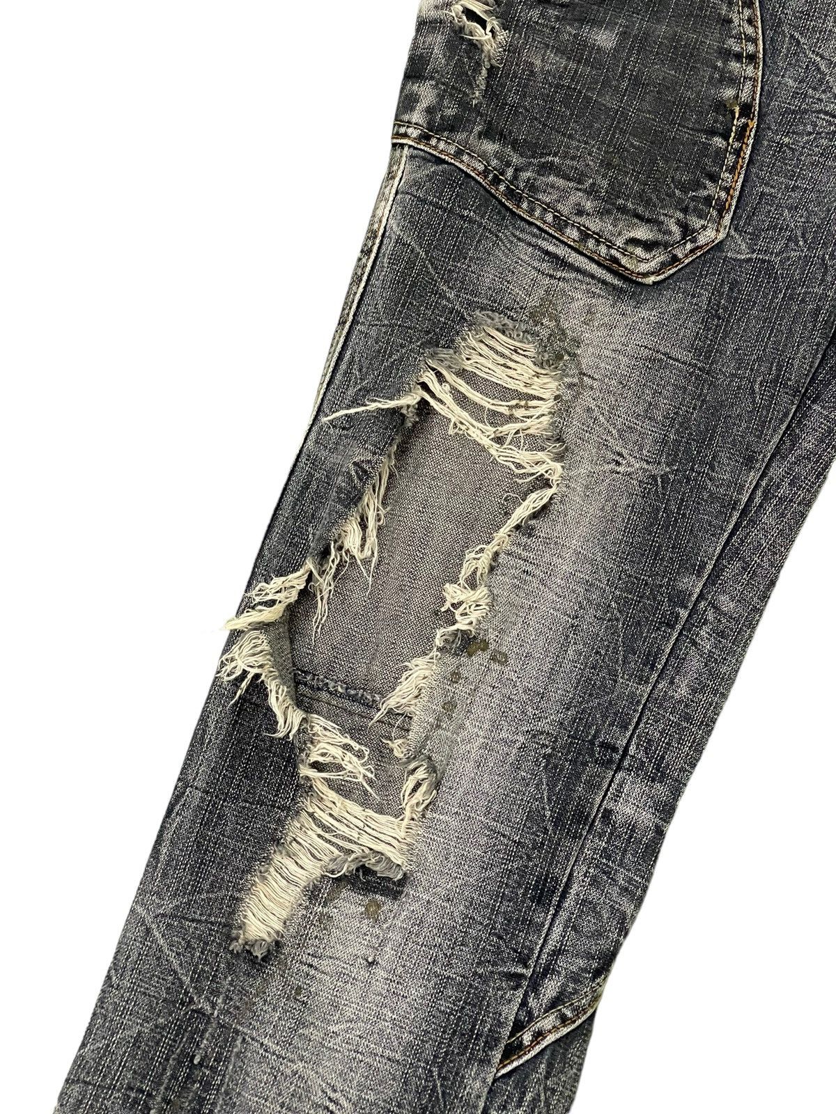 Japanese Brand Painted Jeans Solberry Faded Distress Regular 8🟦3 Size US 33 - 6 Thumbnail