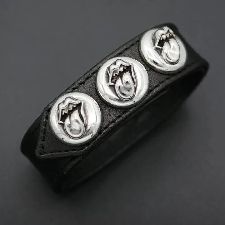 CHROME HEARTS×ROLLING STONES Chrome Hearts Rolling Stones Script Blue Tongue Black Zip Up
