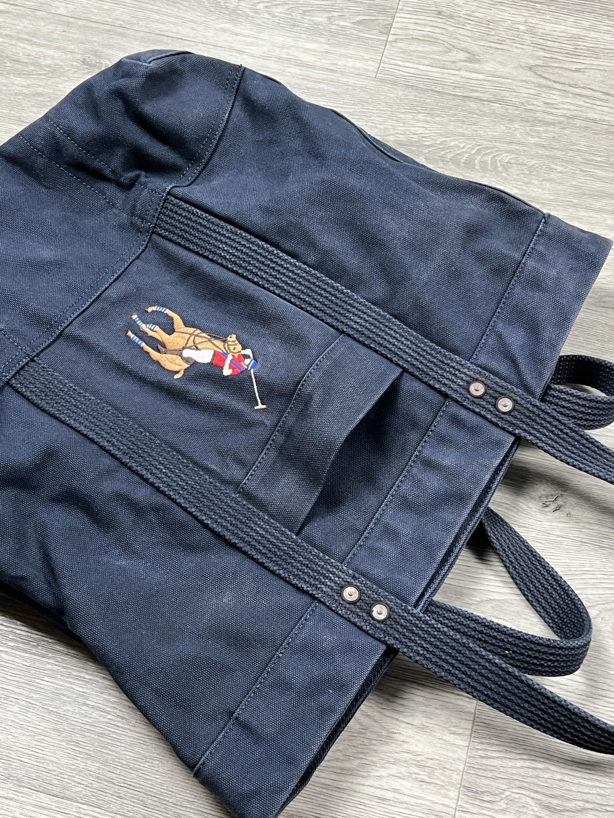 Polo Ralph Lauren Faded Polo Ralph Lauren Big Pony Canvas Tote Bag Mens Size ONE SIZE - 3 Thumbnail