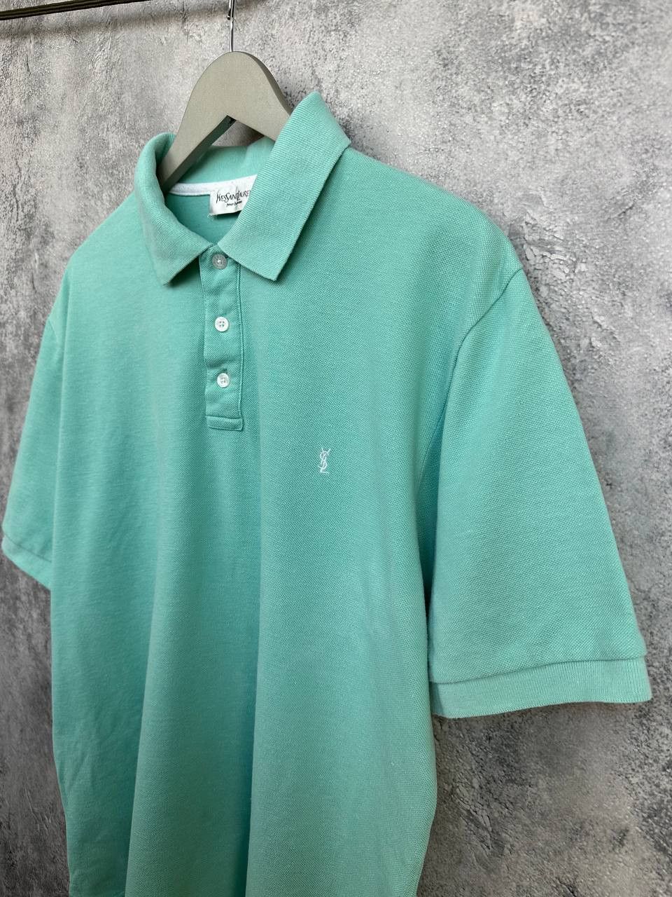 Yves Saint Laurent Yves Saint Laurent YSL Polo Shirt Mint Blue Logo SS Size US L / EU 52-54 / 3 - 5 Thumbnail