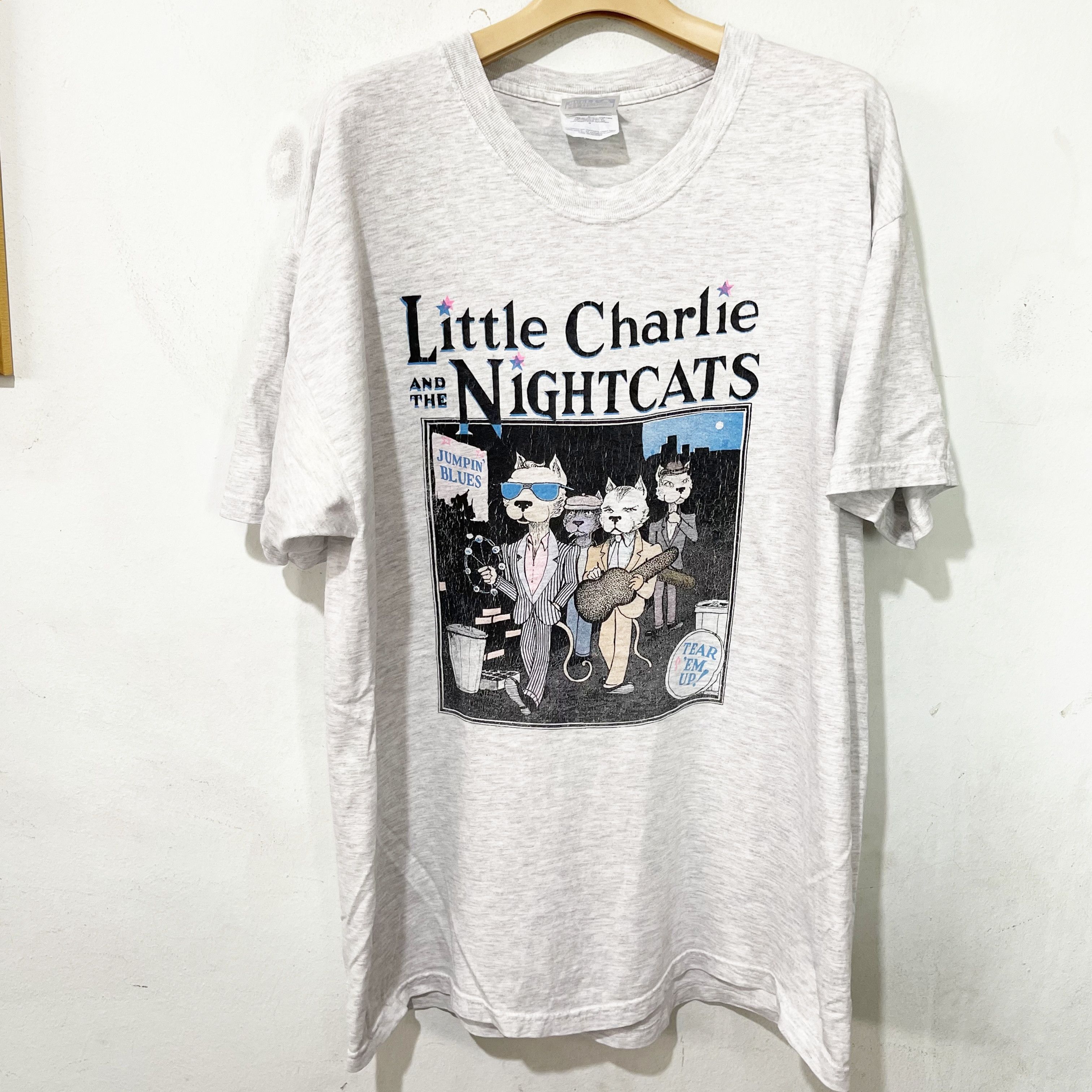 Band Tees Vintage 90s Little Charlie & the Nightcats Shirt Size US L / EU 52-54 / 3 - 1 Thumbnail
