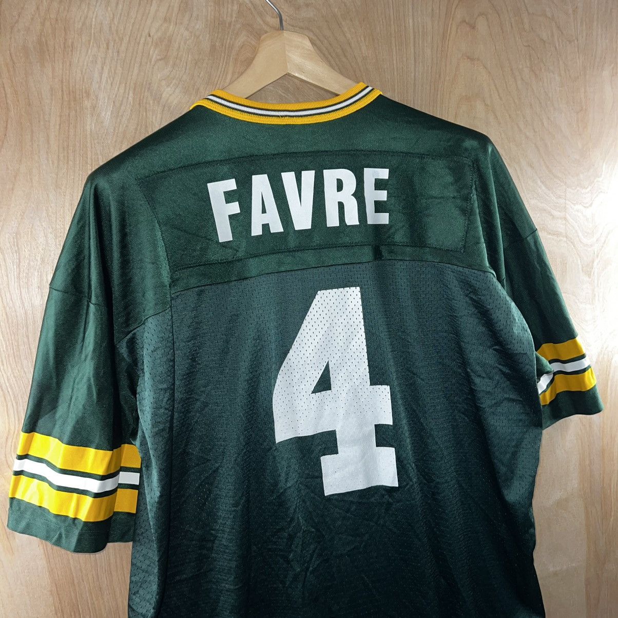Champion VINTAGE 90s NFL GREEN BAY PACKERS BRETT FAVRE JERSEY Size US L / EU 52-54 / 3 - 10 Thumbnail