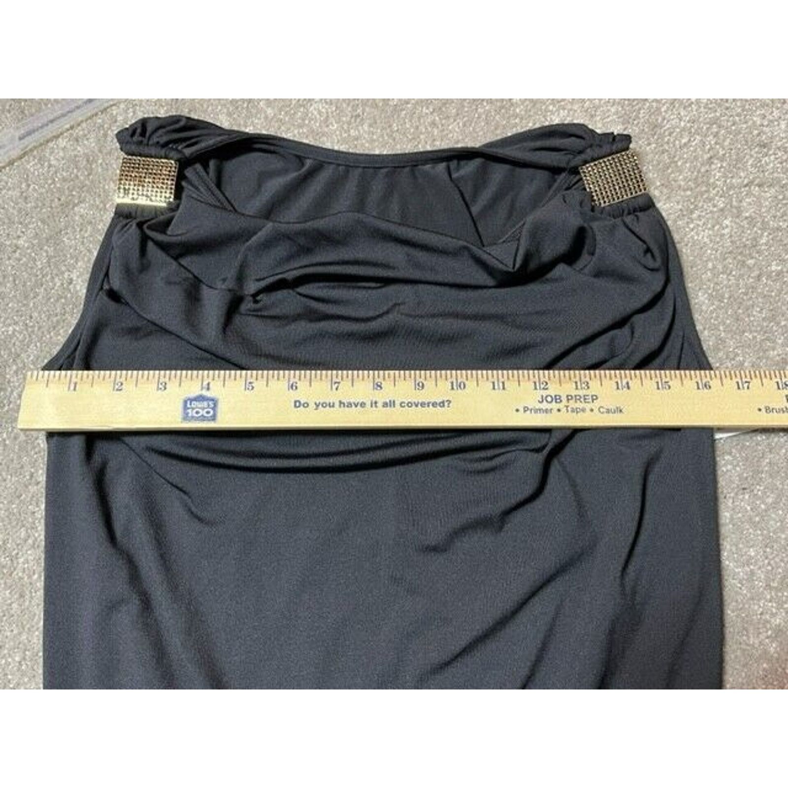 Other Carmen Marc Valvo Tankini Top Womens S Drape Buckle Black Size S / US 4 / IT 40 - 4 Thumbnail