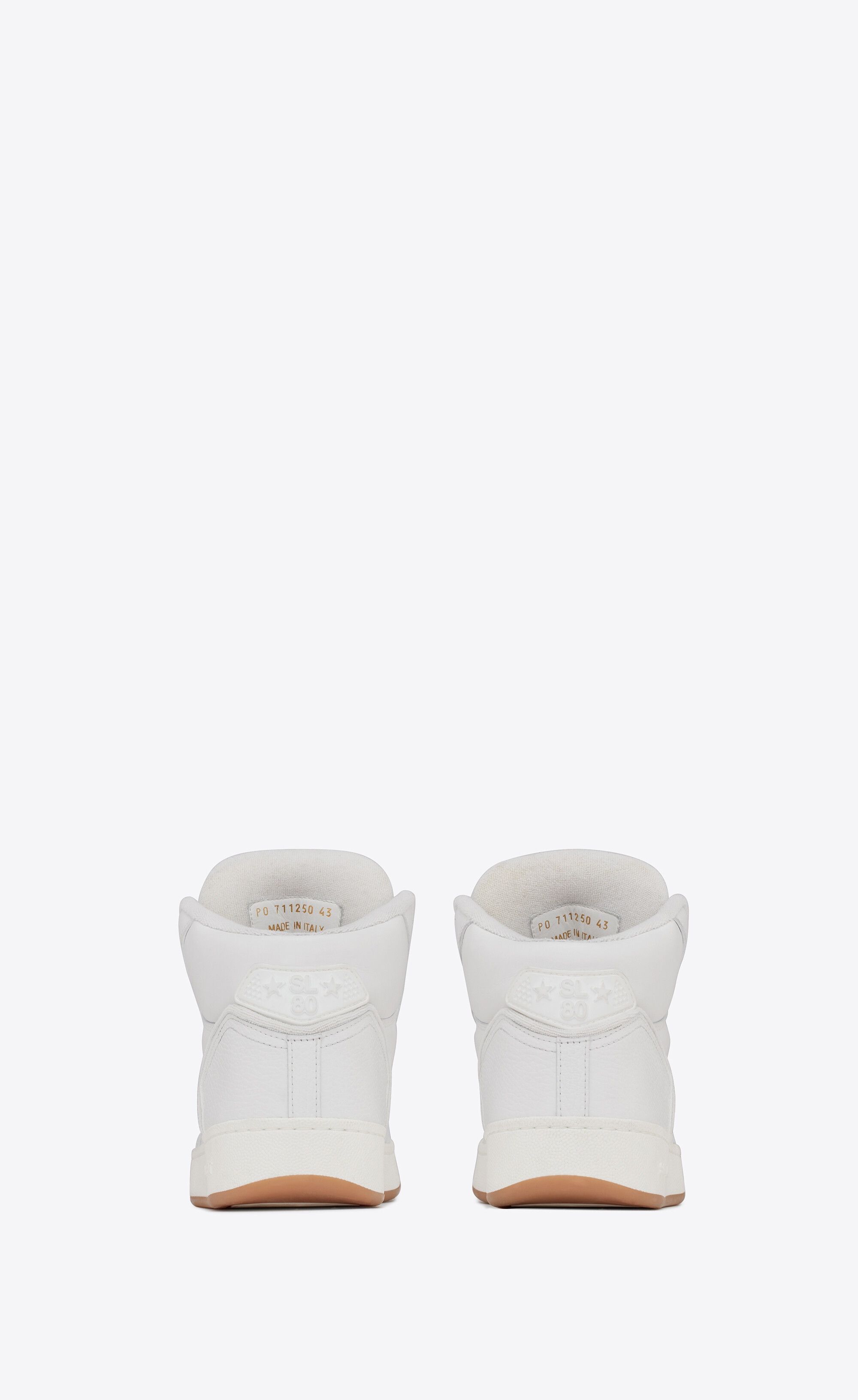 Saint Laurent Paris o1s1wg110225 711250 SL/80 Mid-Top Sneakers Smooth Leather Size US 9.5 / EU 42-43 - 3 Thumbnail