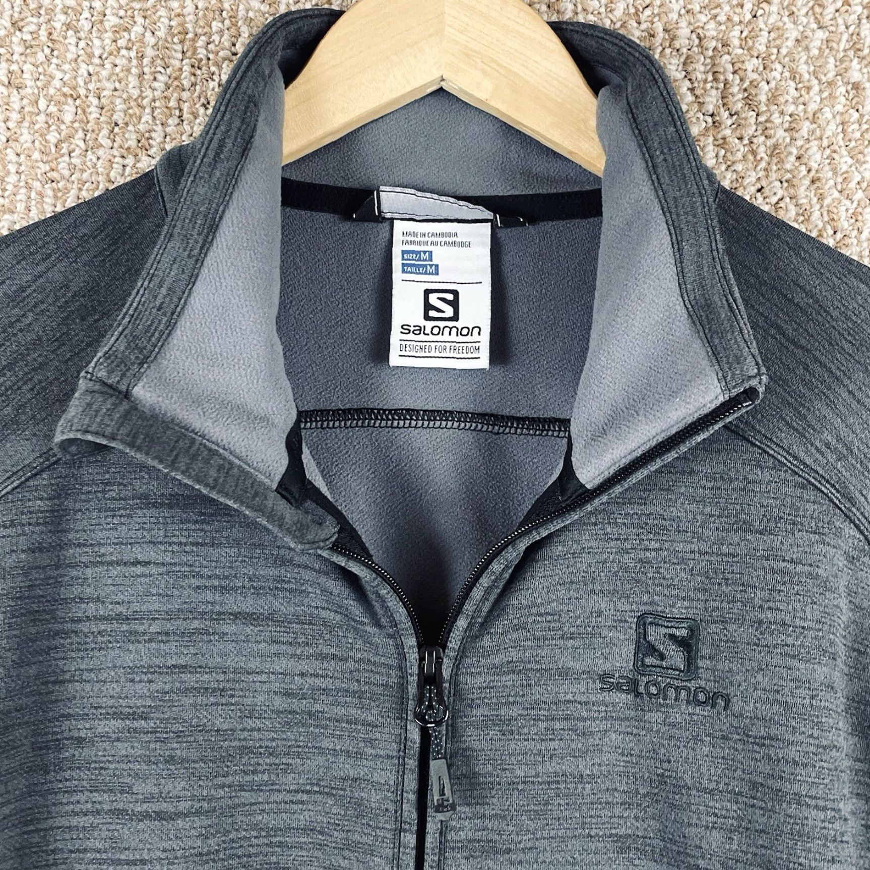 Salomon Salomon Mens Jacket Regular Medium Black Soft Shell Full Zip Outdoor Adventure E202 Size US M / EU 48-50 / 2 - 2 Thumbnail