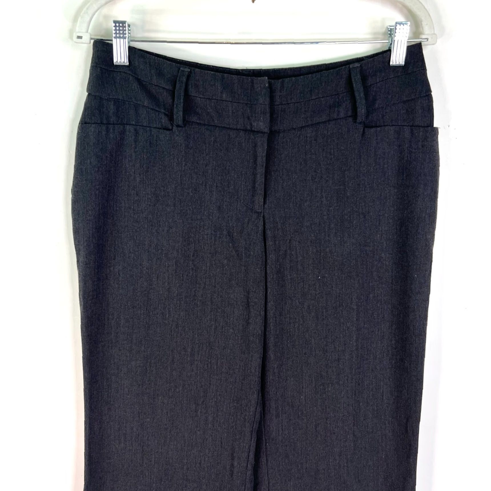 Apt. 9 Apt 9 Flat Front Woven Dress Pants Women's Size 9L Dark Gray Size 30" / US 8 / IT 44 - 2 Thumbnail