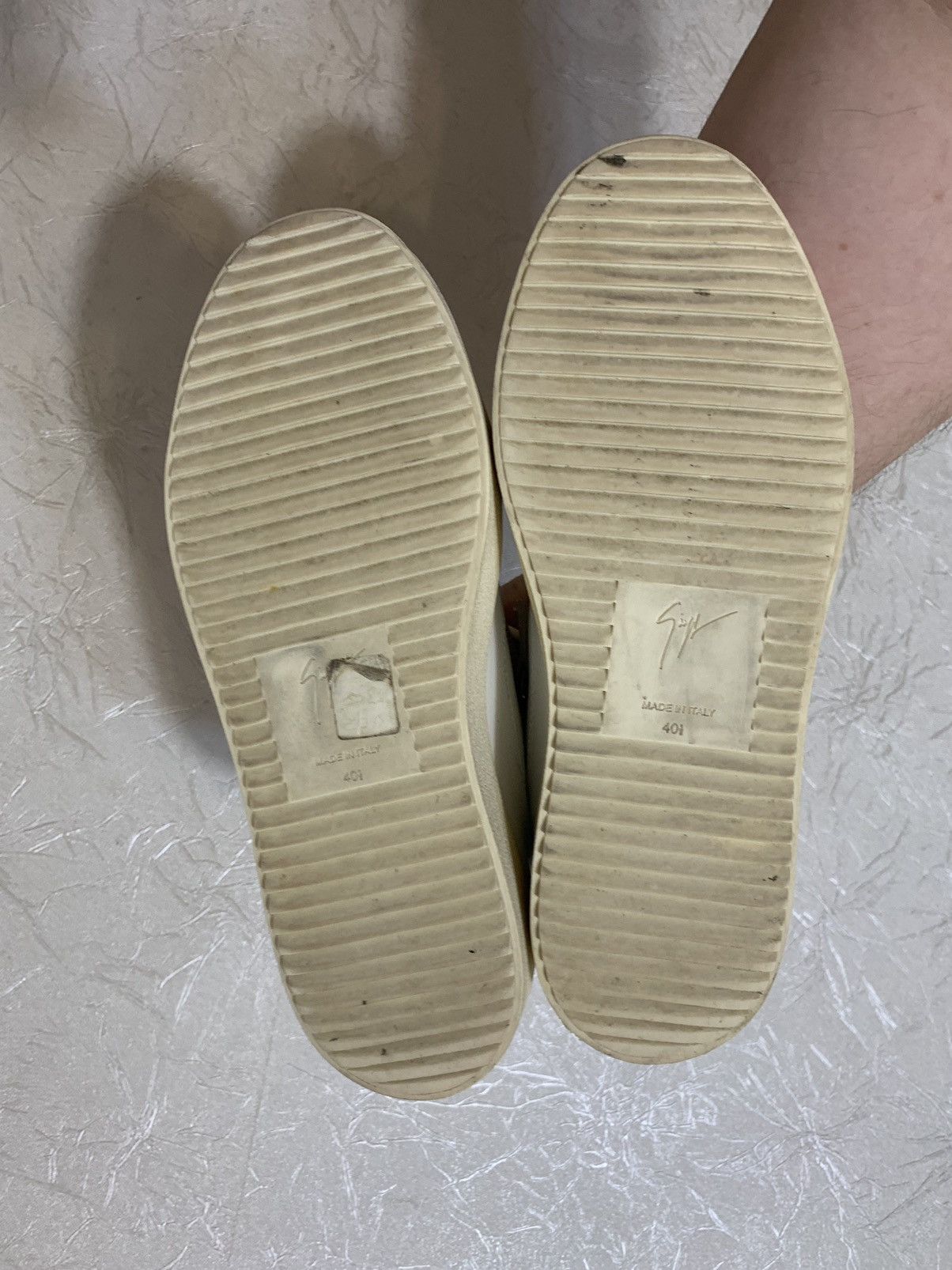 Giuseppe Zanotti Giuseppe Zanotti White Double Zip Low Top Sneakers Size US 8 / EU 41 - 8 Thumbnail