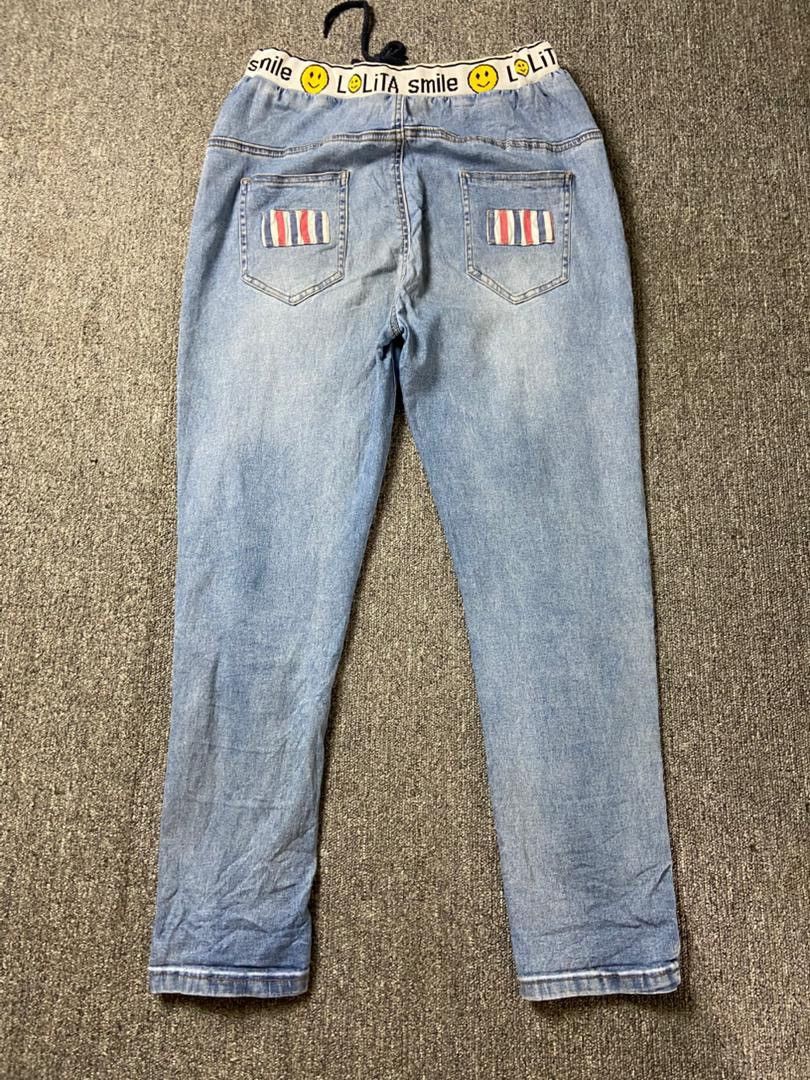 Japanese Brand Japanese Brand KOJI Elastic Waist Distressed Jeans (197) Size US 28 / EU 44 - 2 Thumbnail
