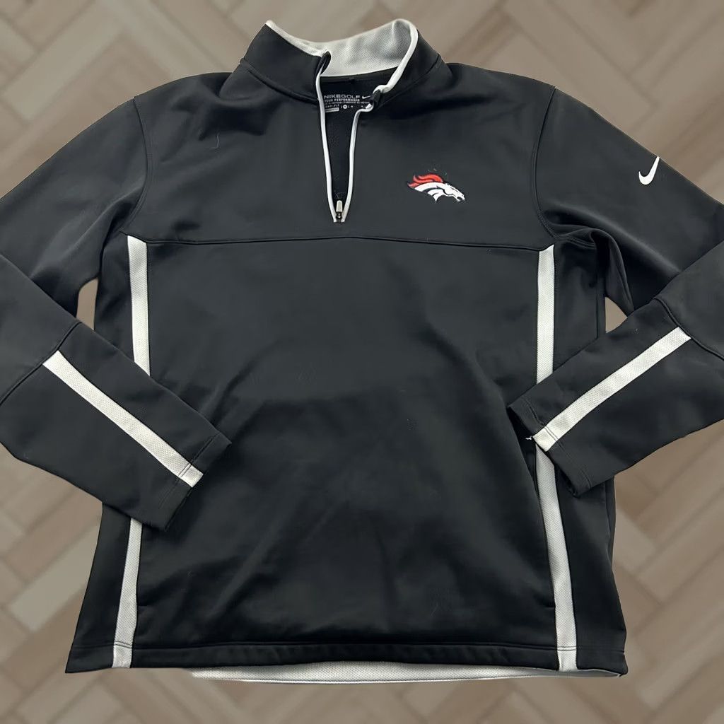 Nike Nike Golf Tour Performance Denver Broncos Pullover 1/4 Zip Jacket Men M Black Jersey Nike Golf Jacket Mens M 1/4 Zip Denver Broncos Golf Pullover Size US M / EU 48-50 / 2 - 1 Thumbnail