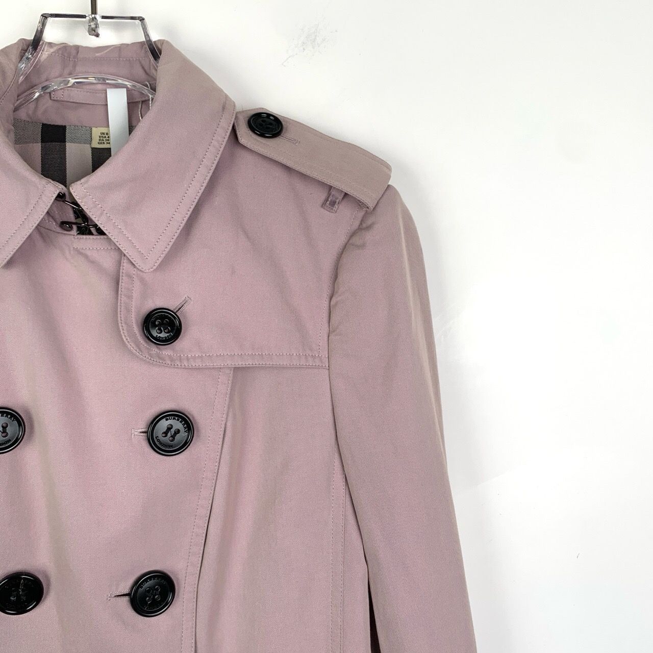 Burberry Burberry Purple Double-Breasted Belted Trench Coat, Size 38S Size S / US 4 / IT 40 - 7 Thumbnail