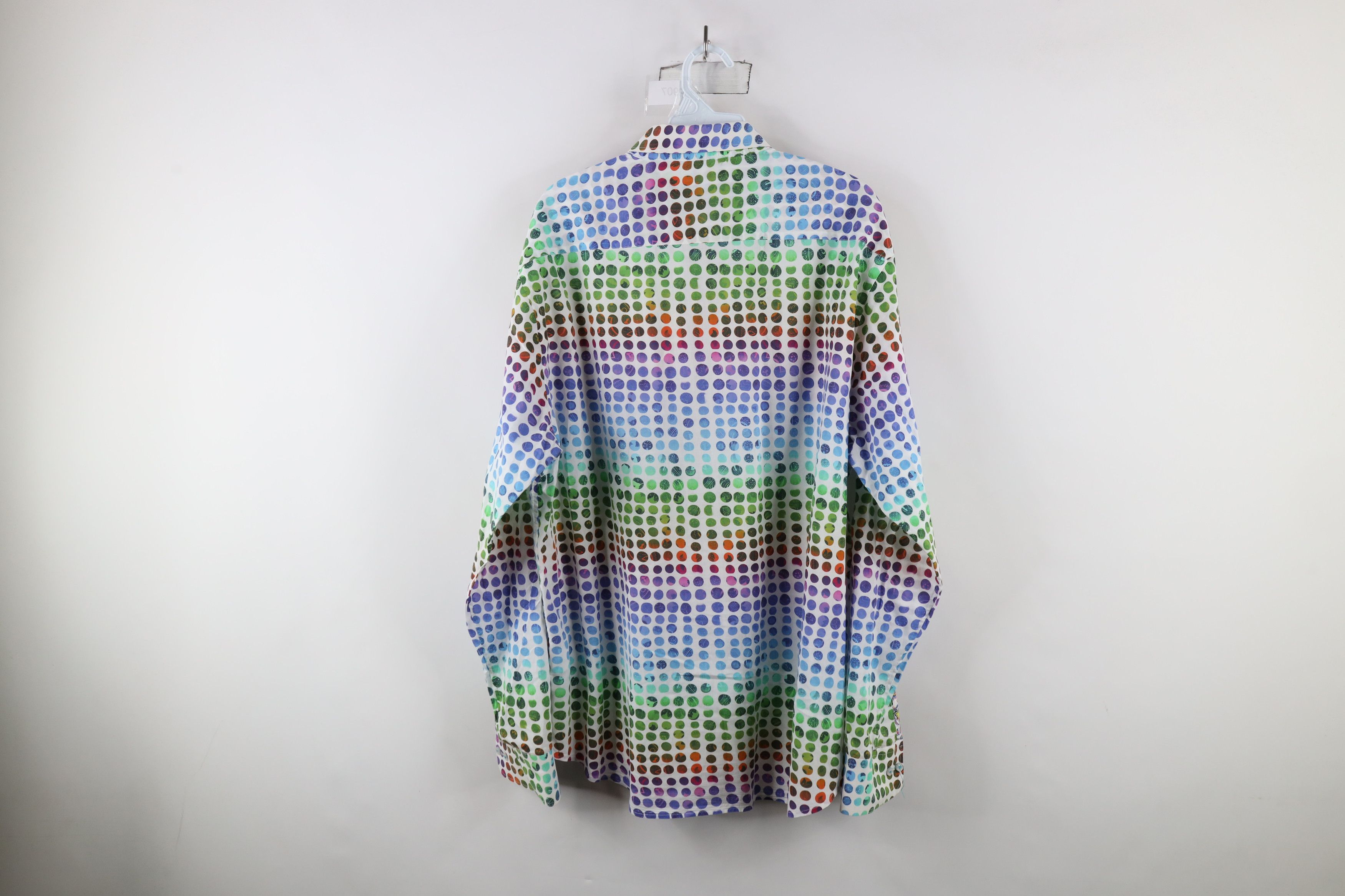Vintage David Smith Australia Polka Dot Paisley Cuff Button Shirt Size US XL / EU 56 / 4 - 12 Thumbnail