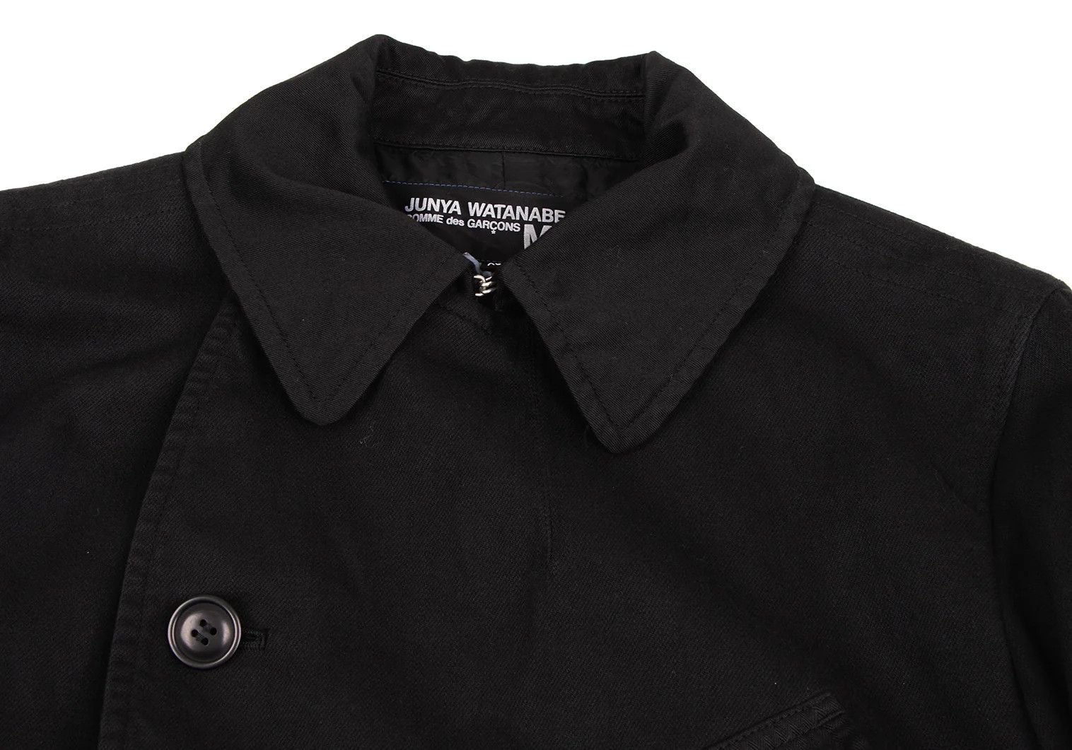 Junya Watanabe Pocket Design Dyed Cotton Coat in Black, Size XS Size US XS / EU 42 / 0 - 3 Thumbnail