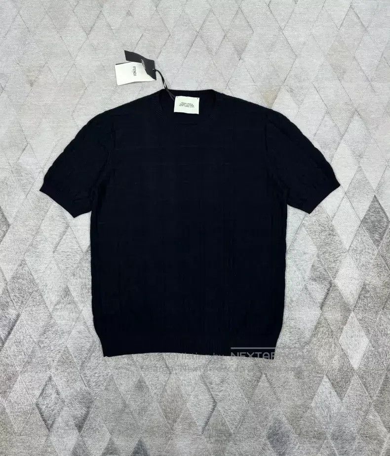 Fendi Fendi All-Logo Embossed Knit Short Sleeve Size US M / EU 48-50 / 2 - 1 Thumbnail