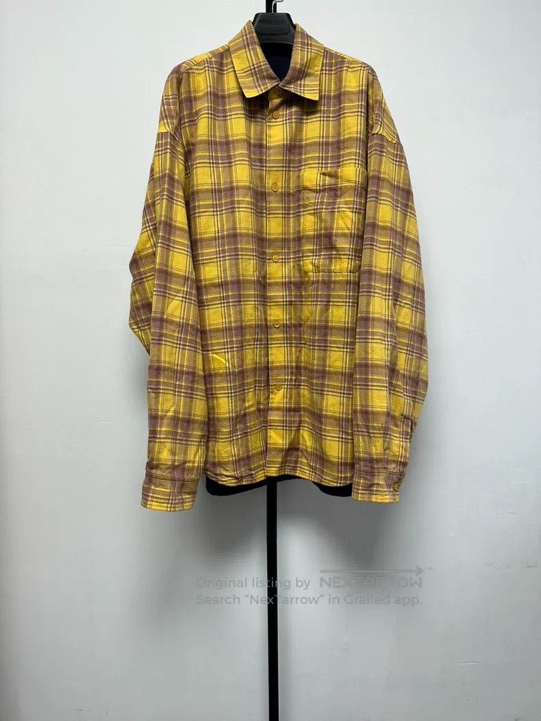 Balenciaga Balenciaga Two-Tone Plaid Double-Sided Long Sleeve Shirt Size US M / EU 48-50 / 2 - 1 Thumbnail