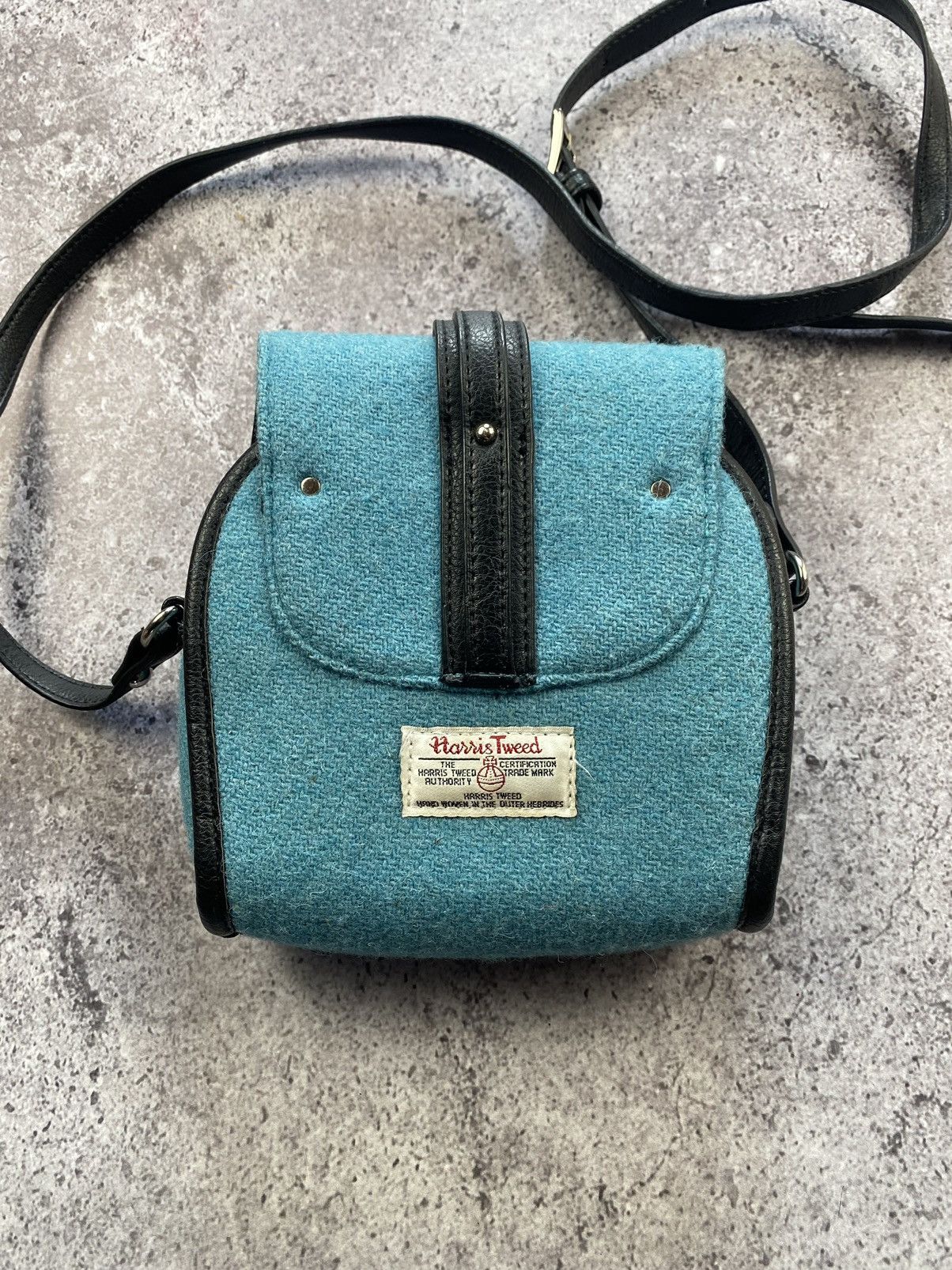 Harris Tweed Harris Tweed Wool Messenger Vintage Bag Blue Size ONE SIZE - 1 Thumbnail