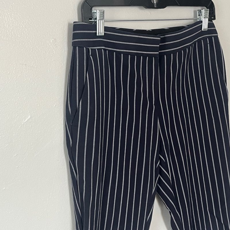 Ann Taylor Ann Taylor 'Devin Fit' Women's Navy Pinstripe Pants Size 2 Size 25" / US 0 / IT 36 - 1 Thumbnail