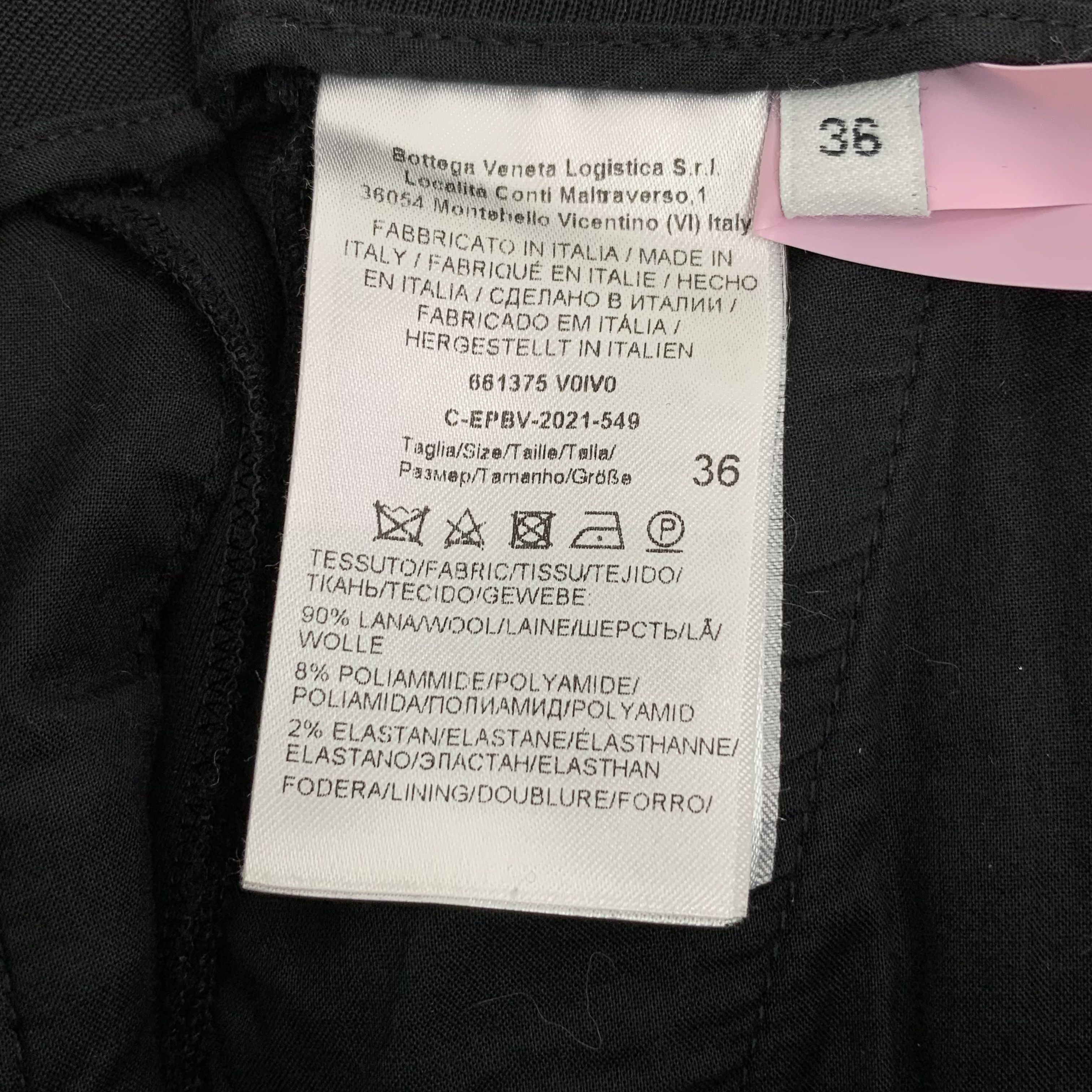 Bottega Veneta Bottega Veneta Black Wool Workwear Casual Trousers (Size XS) Size 25" / US 0 / IT 36 - 4 Thumbnail