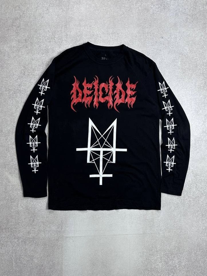 Band Tees Deicide Dark Metal End Of Boxy Longsleeve Shirt L Size US L / EU 52-54 / 3 - 3 Thumbnail