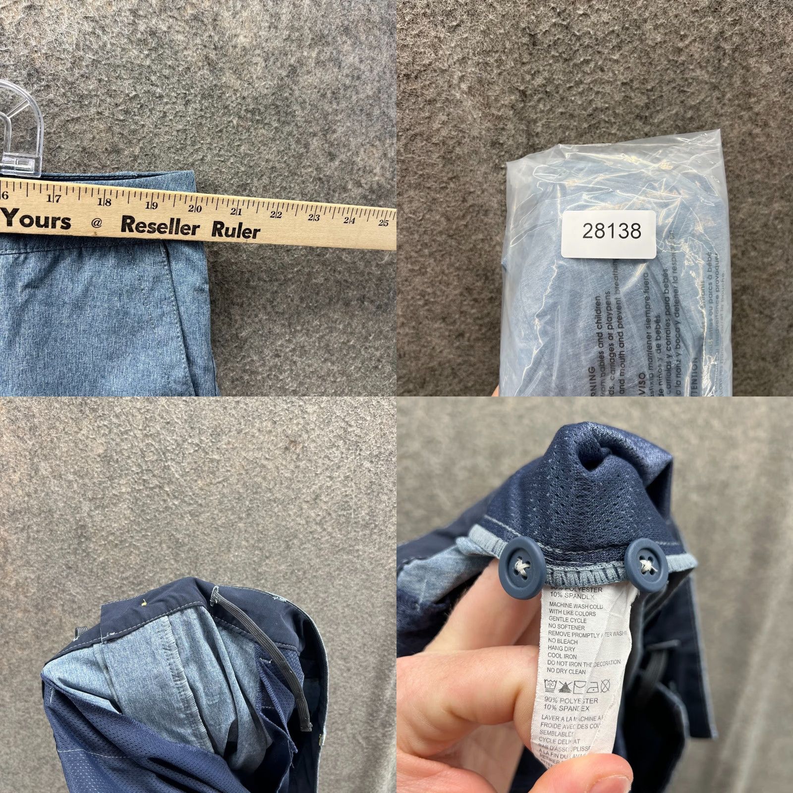 Tommy Bahama Tommy Bahama Shorts Mens 38 Blue Chino Flat Front Polyester Spandex Drawstring Casual, Travel Size US 38 / EU 54 - 9 Thumbnail