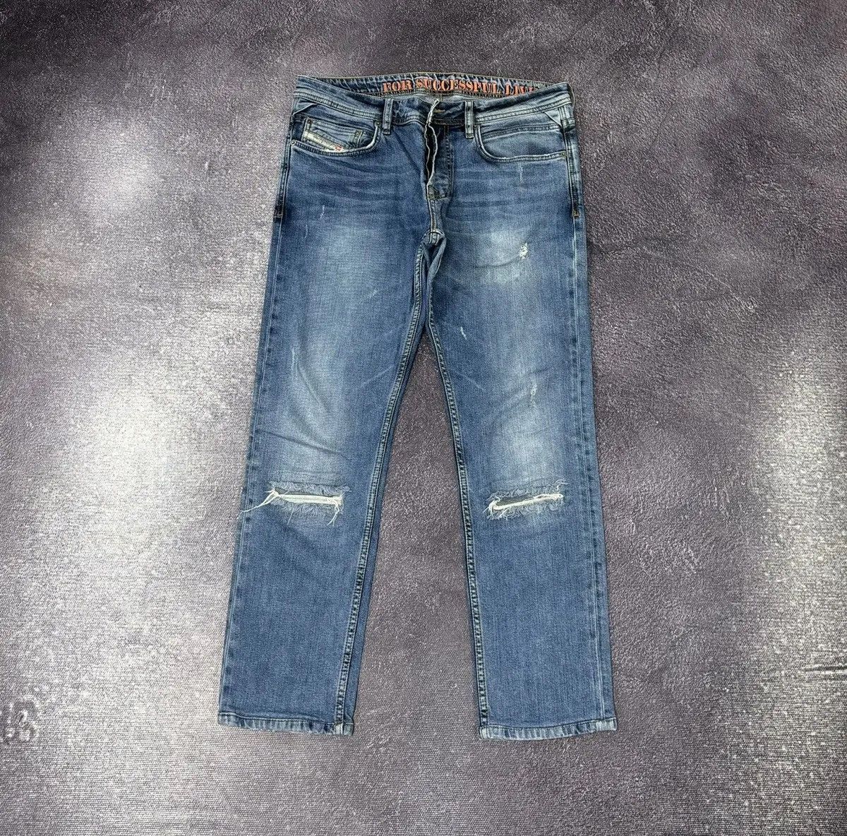 Diesel × Vintage Vintage Diesel Ripped Denim Avant Garde Japanese Jeans Size US 33 - 2 Thumbnail