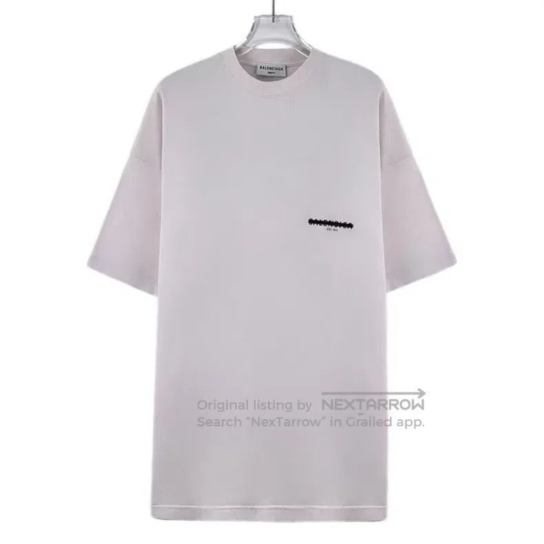 Balenciaga Balenciaga Light Pink Logo Letter Printed Cotton Crew Neck Size US S / EU 44-46 / 1 - 1 Thumbnail