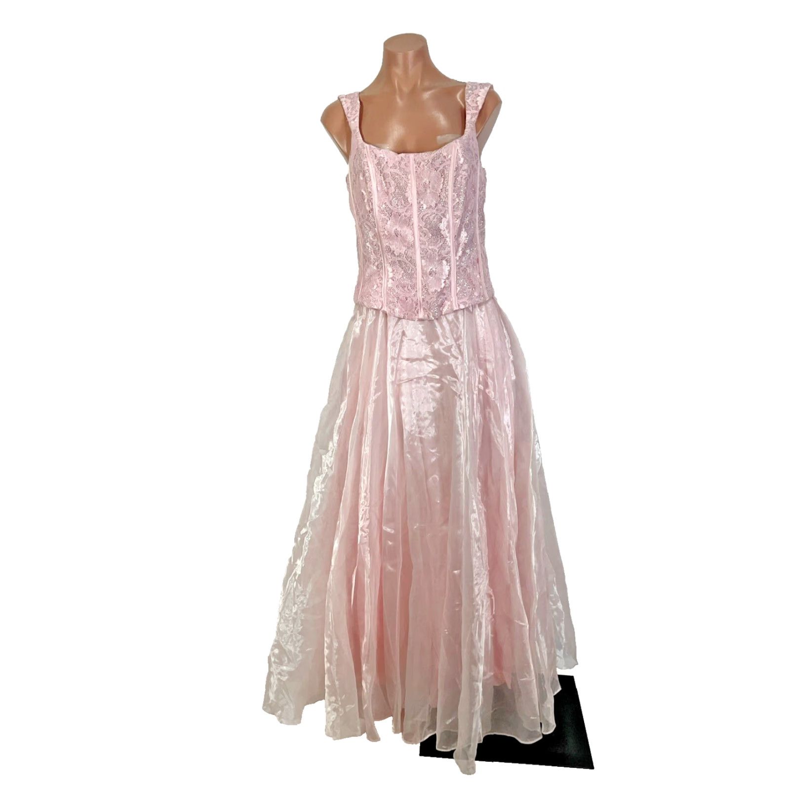 VINTAGE Aspeed Pink Lace Prom Dress Maxi Ball Gown Corset 90S Y2K Grunge  Large - wpequipmentugltd.com