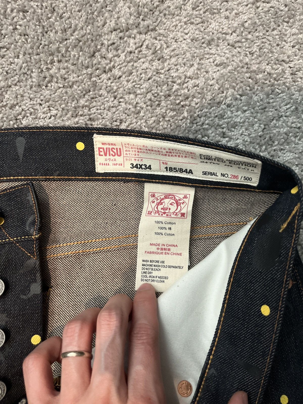 Evisu Limited Edition Evisu Kirin Jeans by Matzu 286/500 Size US 34 / EU 50 - 2 Thumbnail