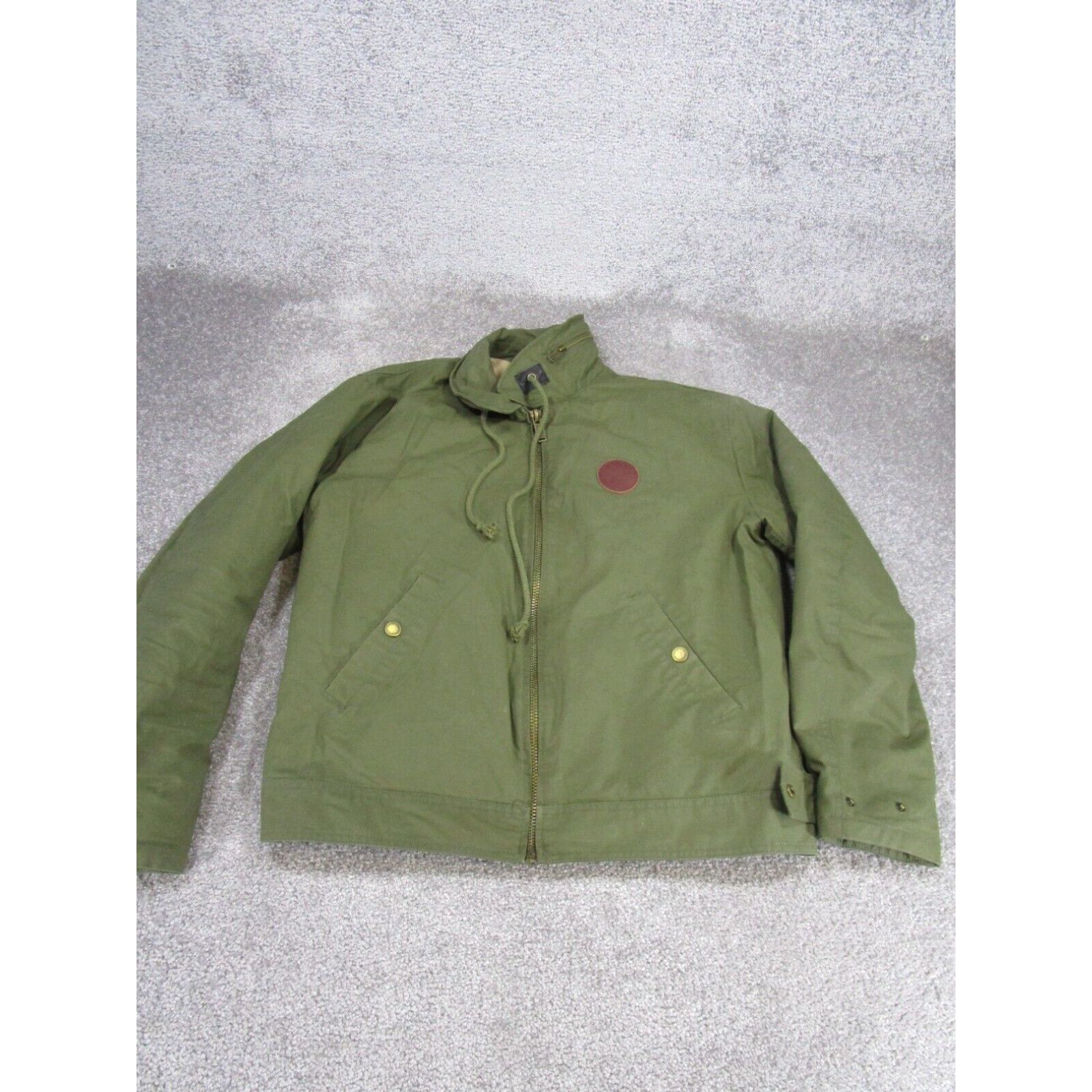 image of Vintage Charles Chevignon Jacket Mens Medium Bomber Green Cotton Outdoor in White