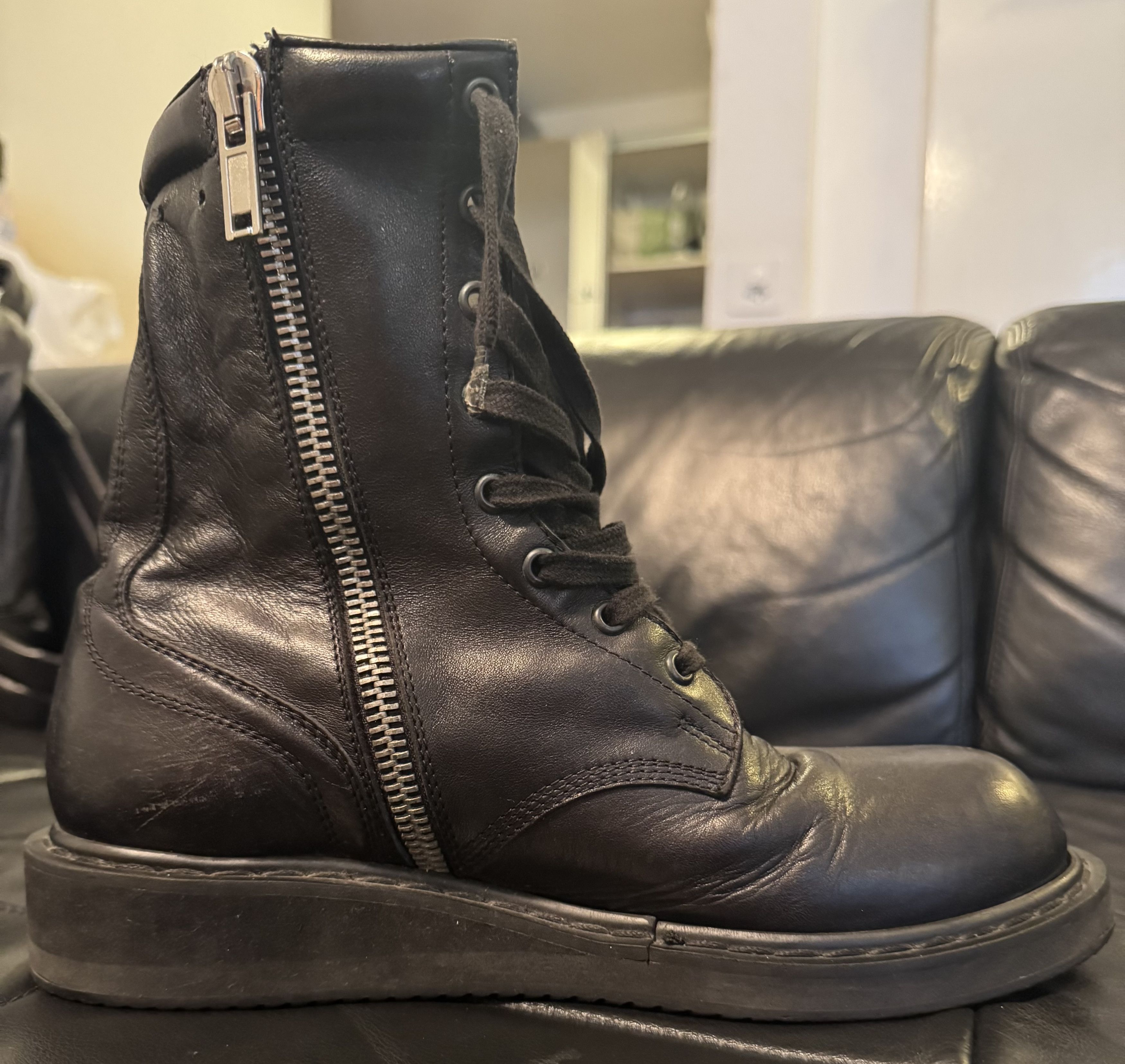 Rick Owens Anfibio Combat Boots Size US 7 / EU 40 - 2 Thumbnail