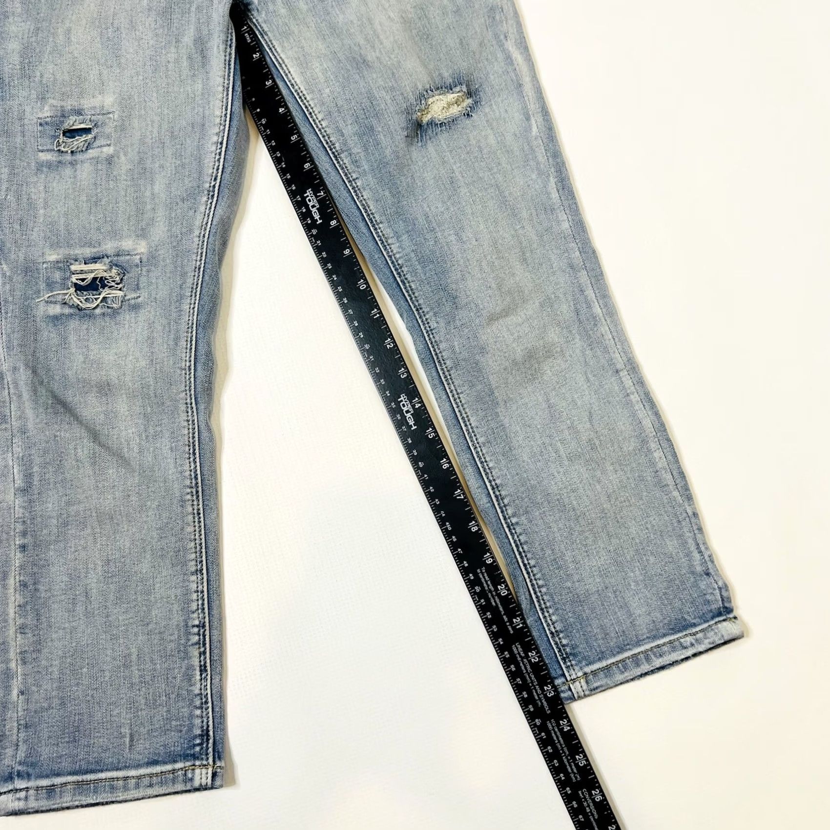 Vintage Vanilla Star Jeans Womens Blue Mid Rise Crop Distressed Stretch Size 9 School Approved Size 30" / US 8 / IT 44 - 6 Thumbnail